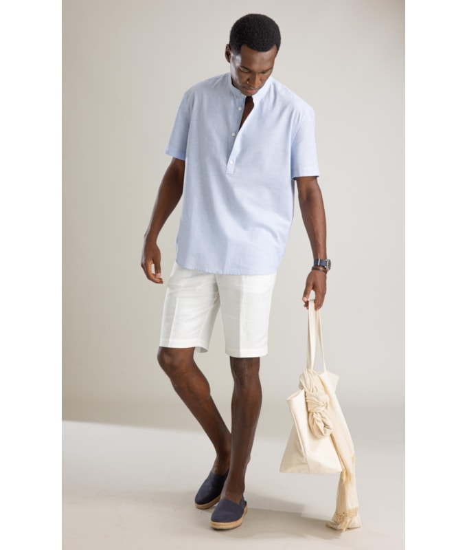 Bata Linho Blend Cross Day Mc Azul Claro