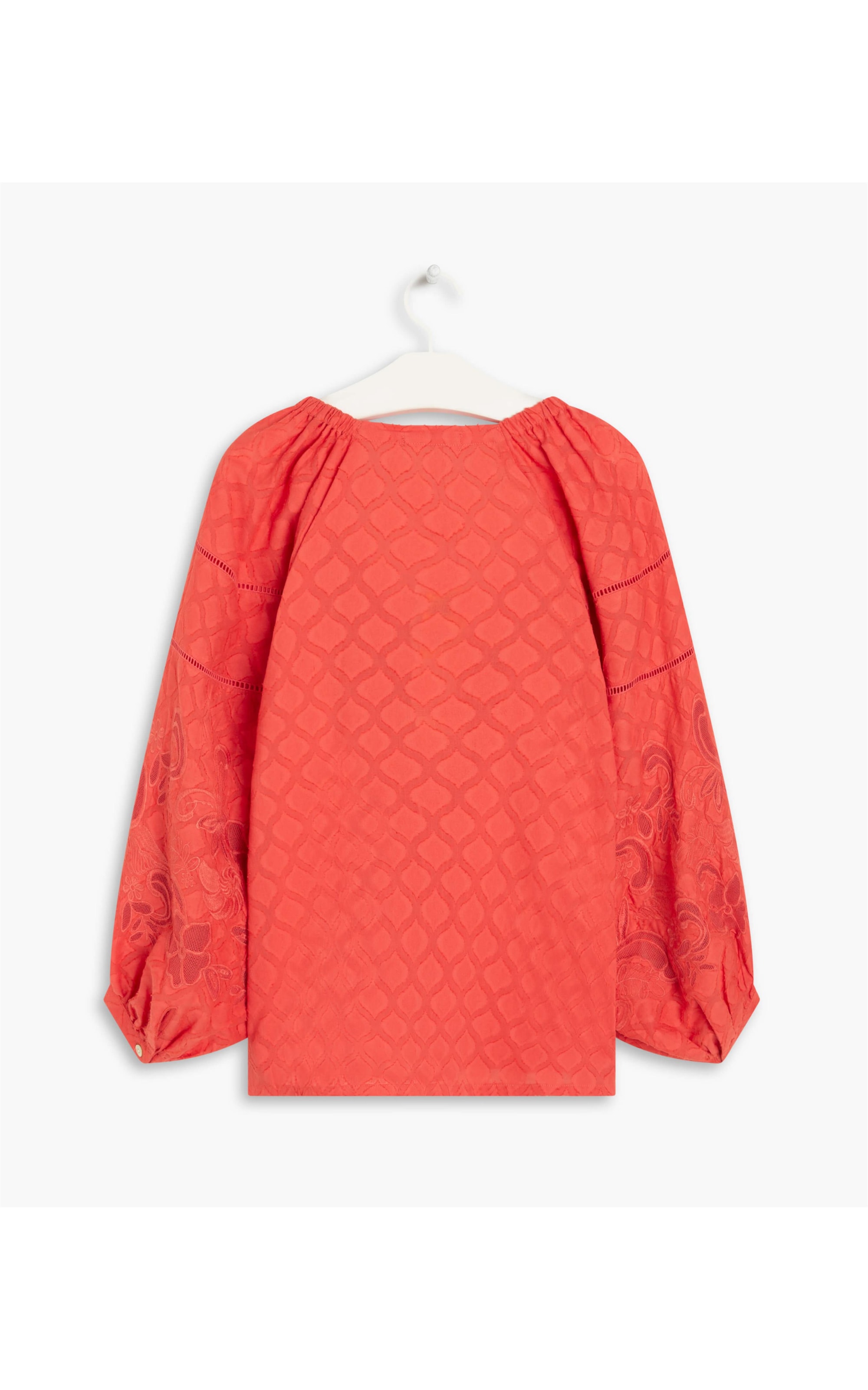  Bata Ulla Voil Bordado Coral