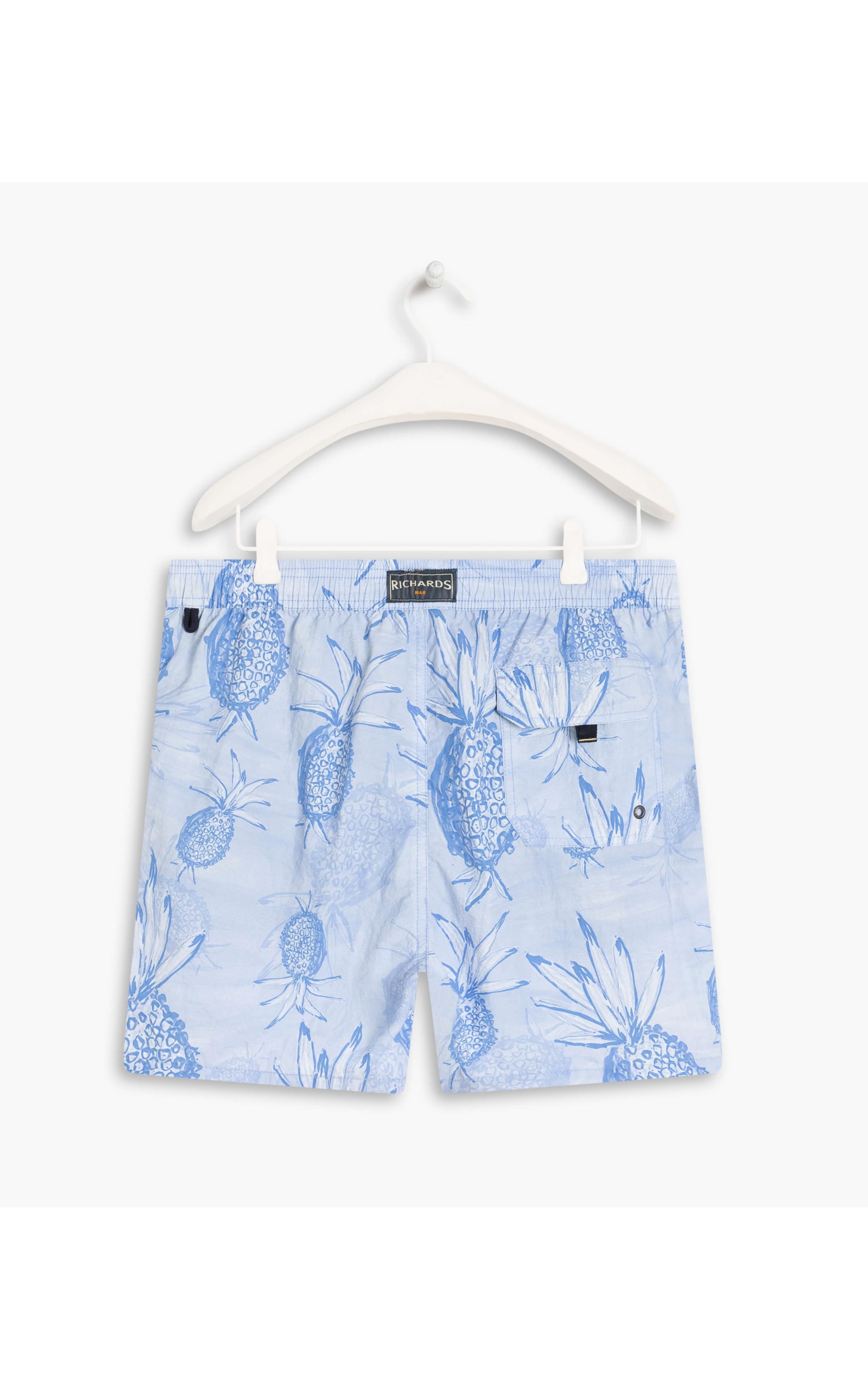 Beach Short Abacaxis Regular Azul Pervante