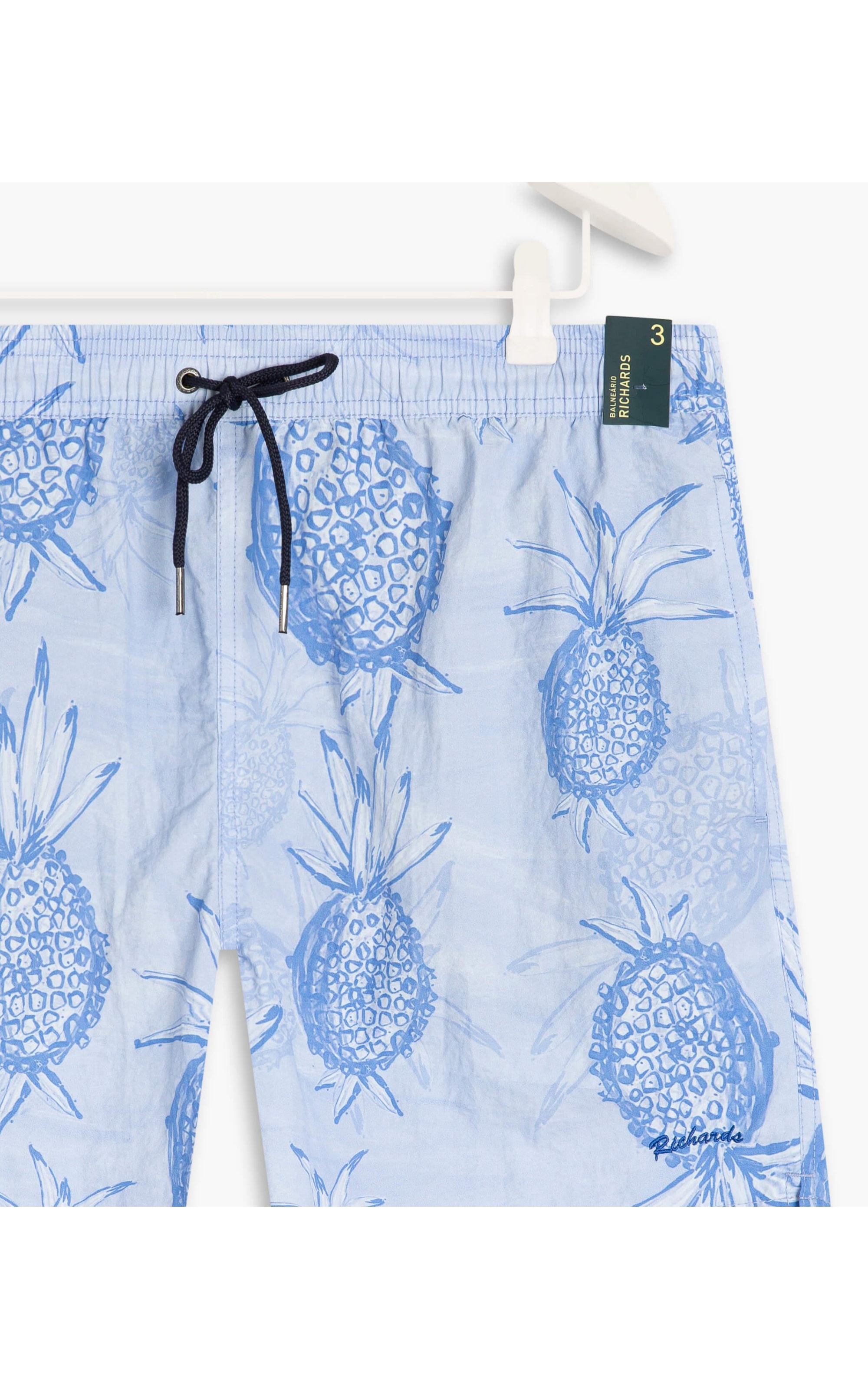 Beach Short Abacaxis Regular Azul Pervante