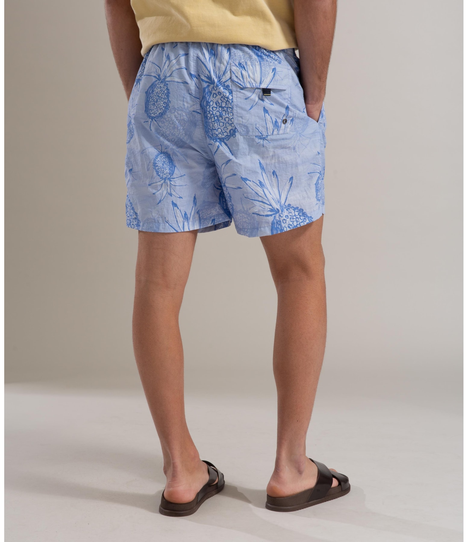 Beach Short Abacaxis Regular Azul Pervante