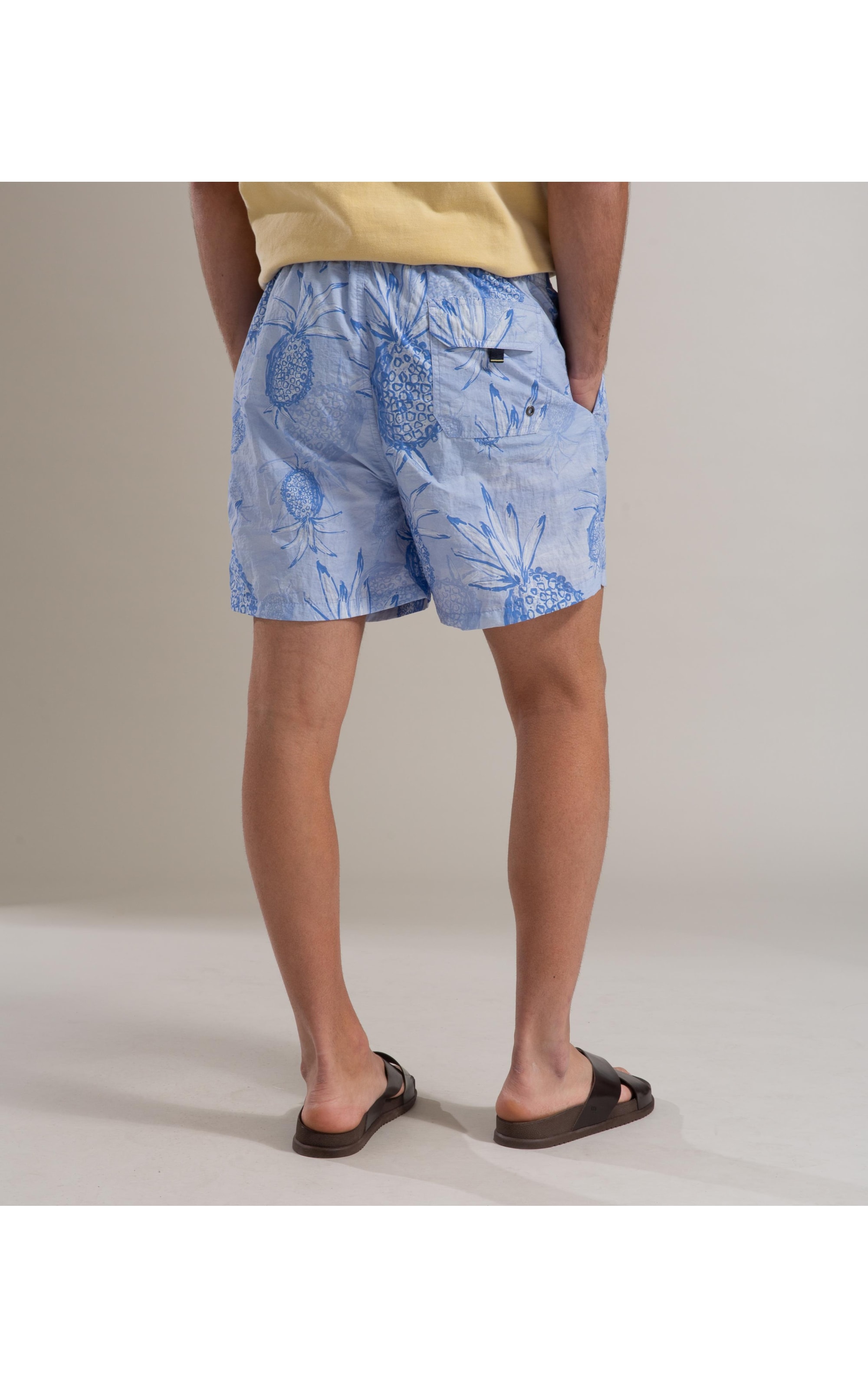 Beach Short Abacaxis Regular Azul Pervante