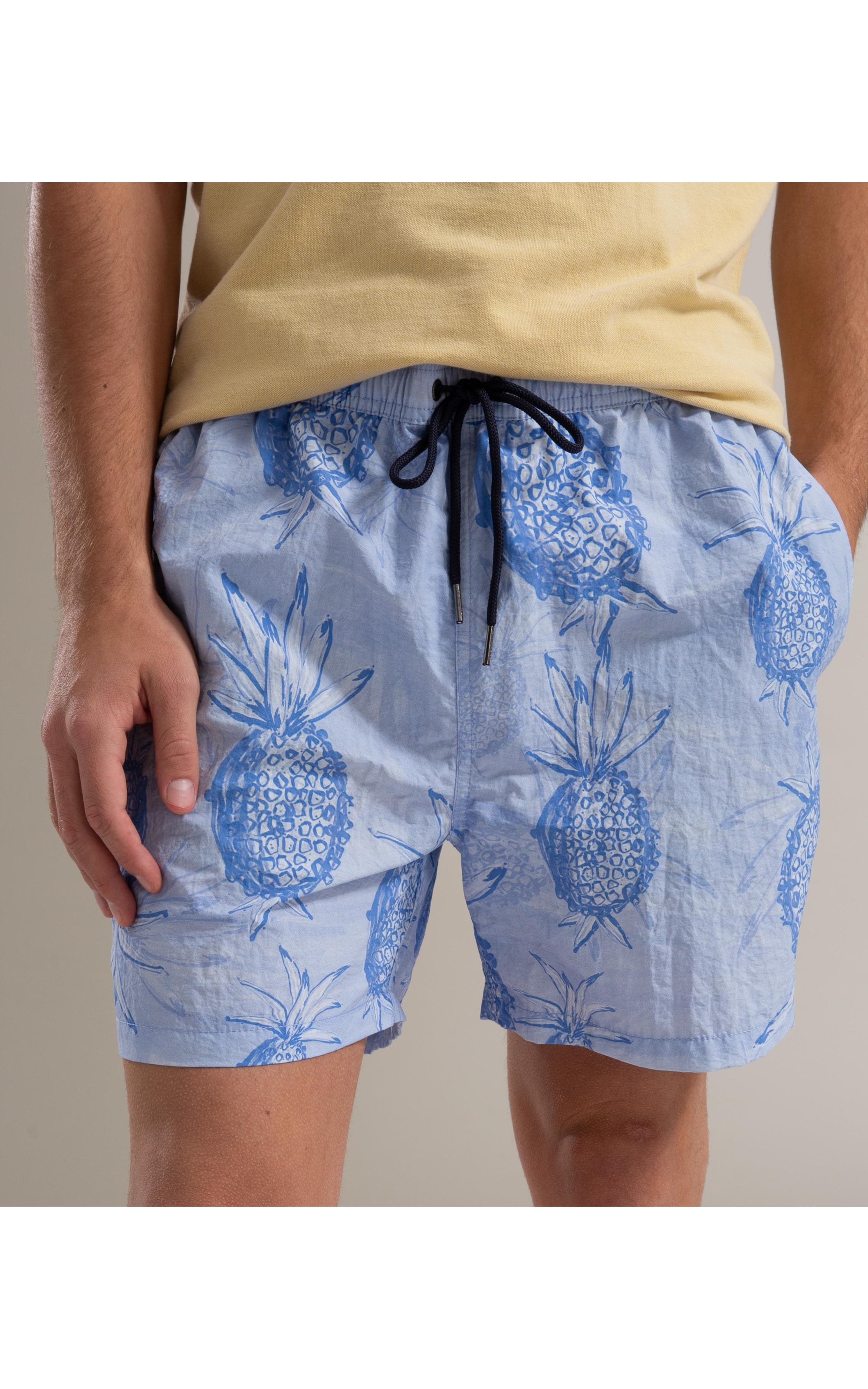 Beach Short Abacaxis Regular Azul Pervante