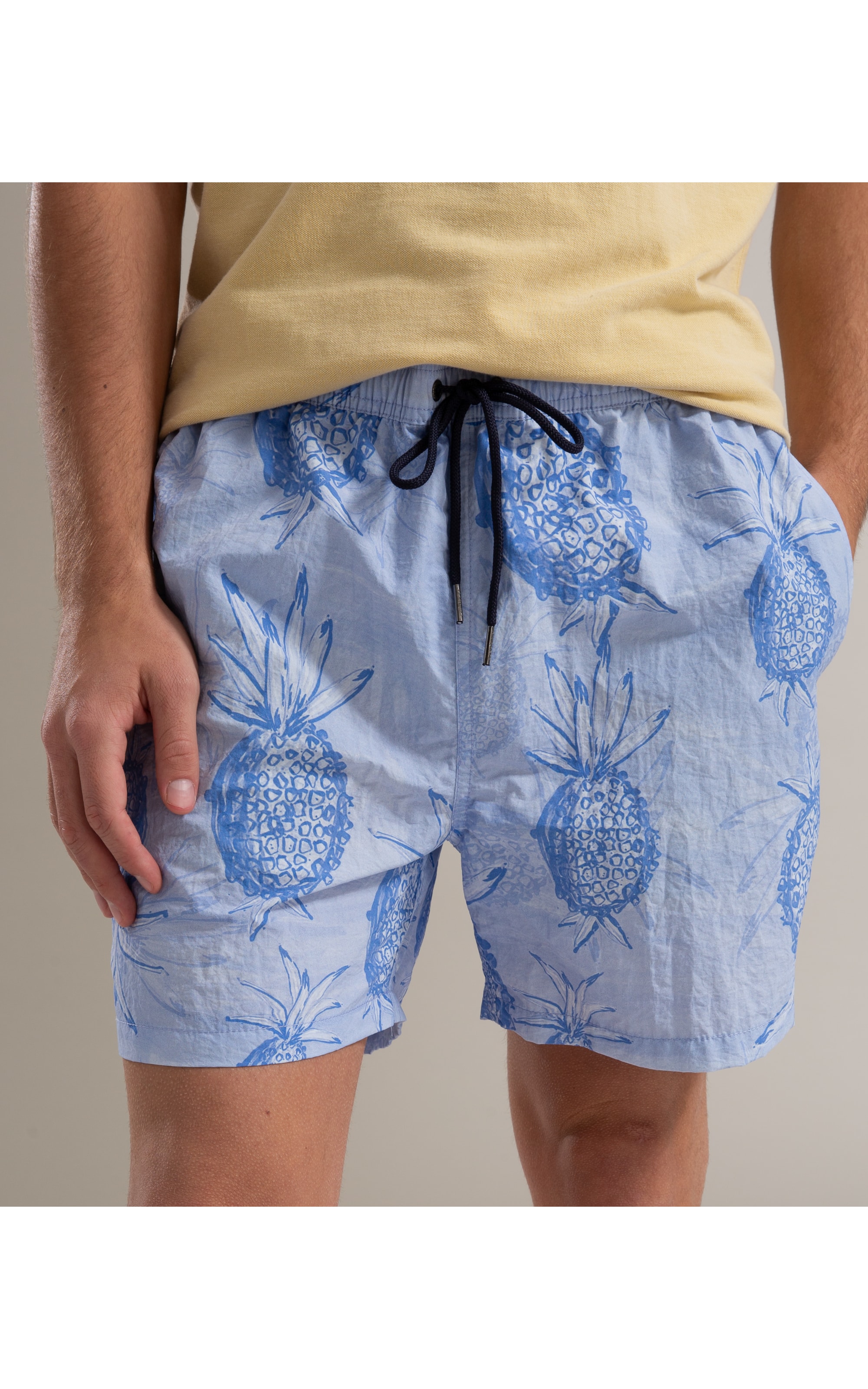 Beach Short Abacaxis Regular Azul Pervante