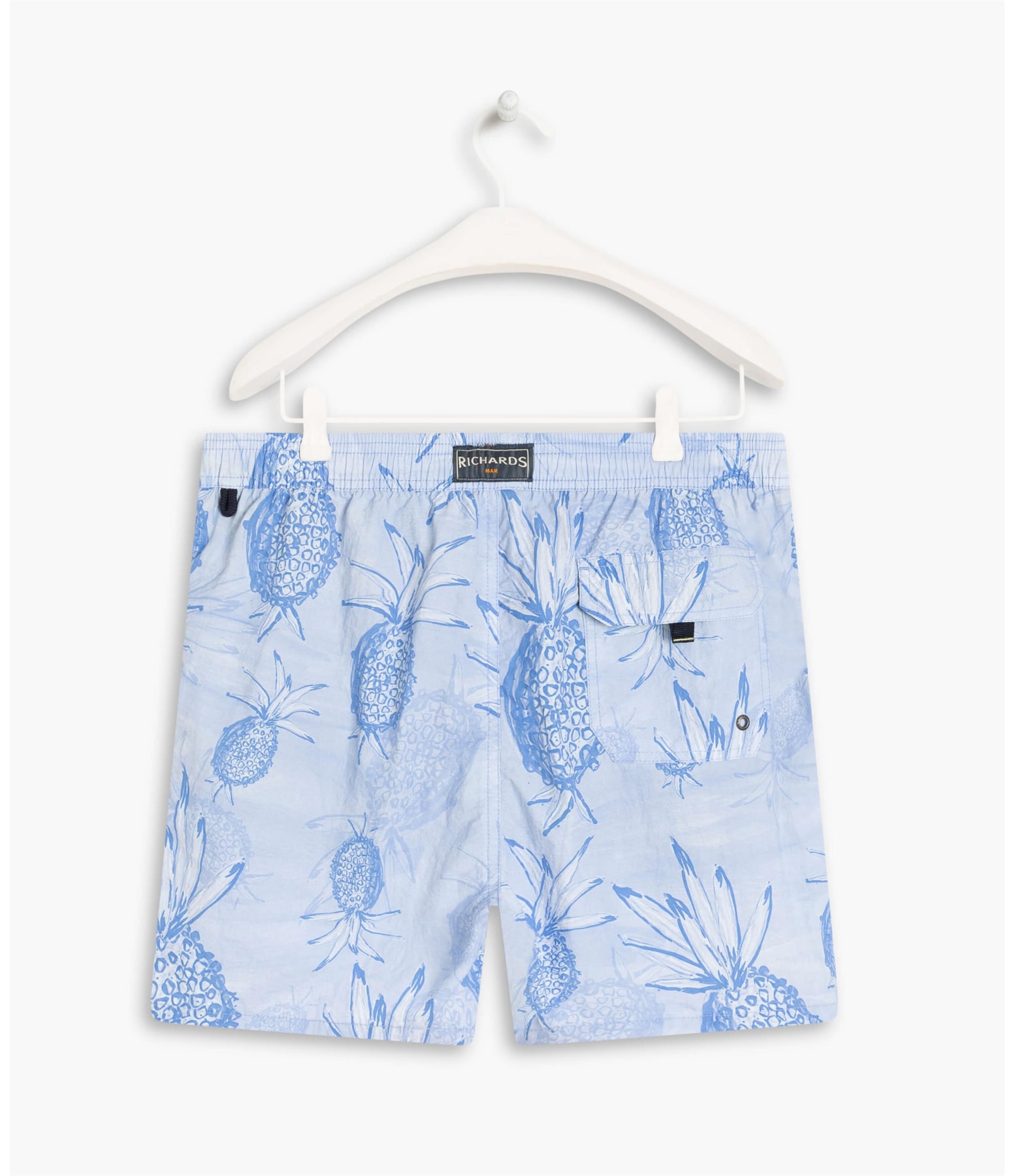 Beach Short Abacaxis Regular Azul Pervante