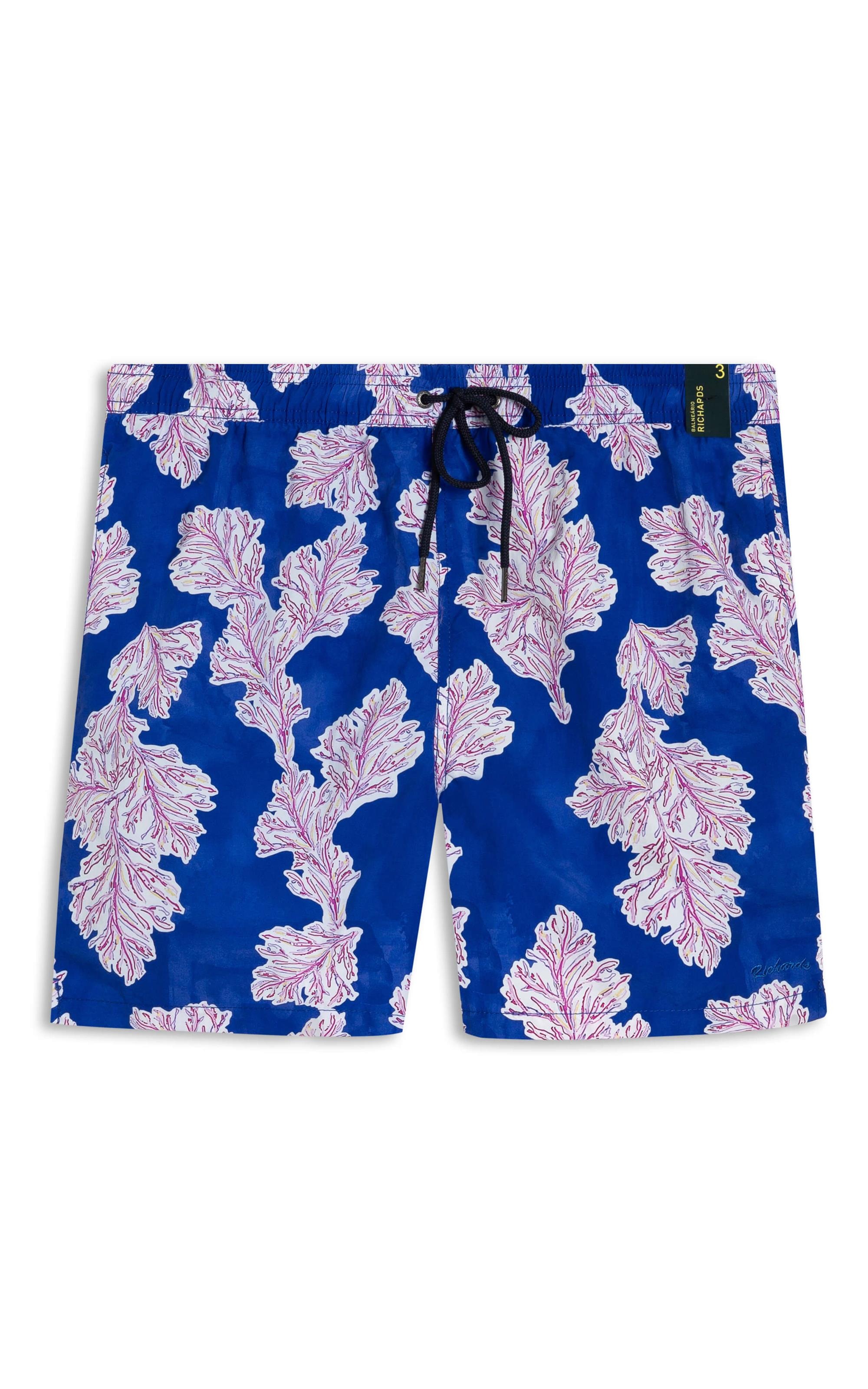 Beach Short Algas Regular Azul Bic