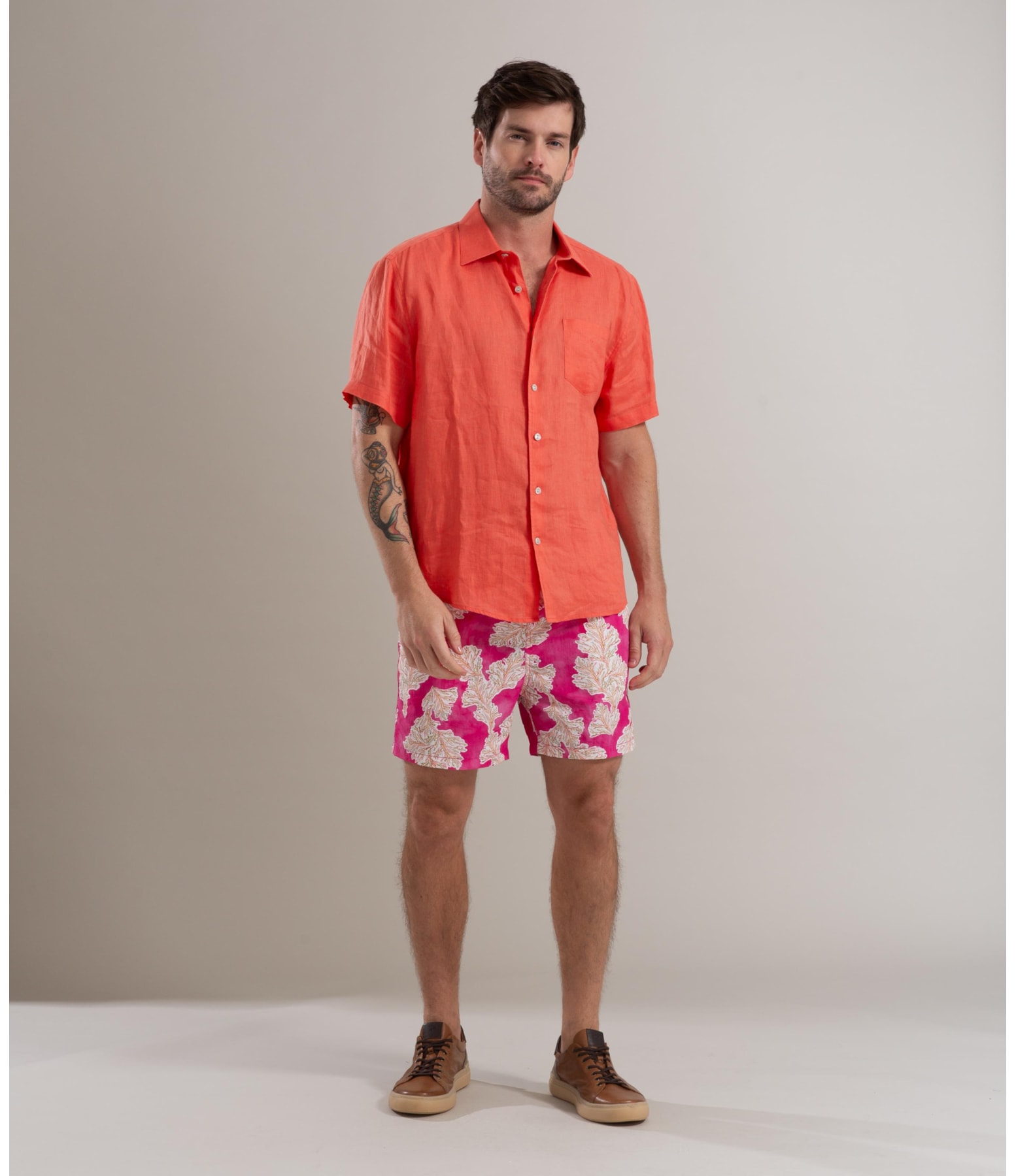 Beach Short Algas Regular  Pink