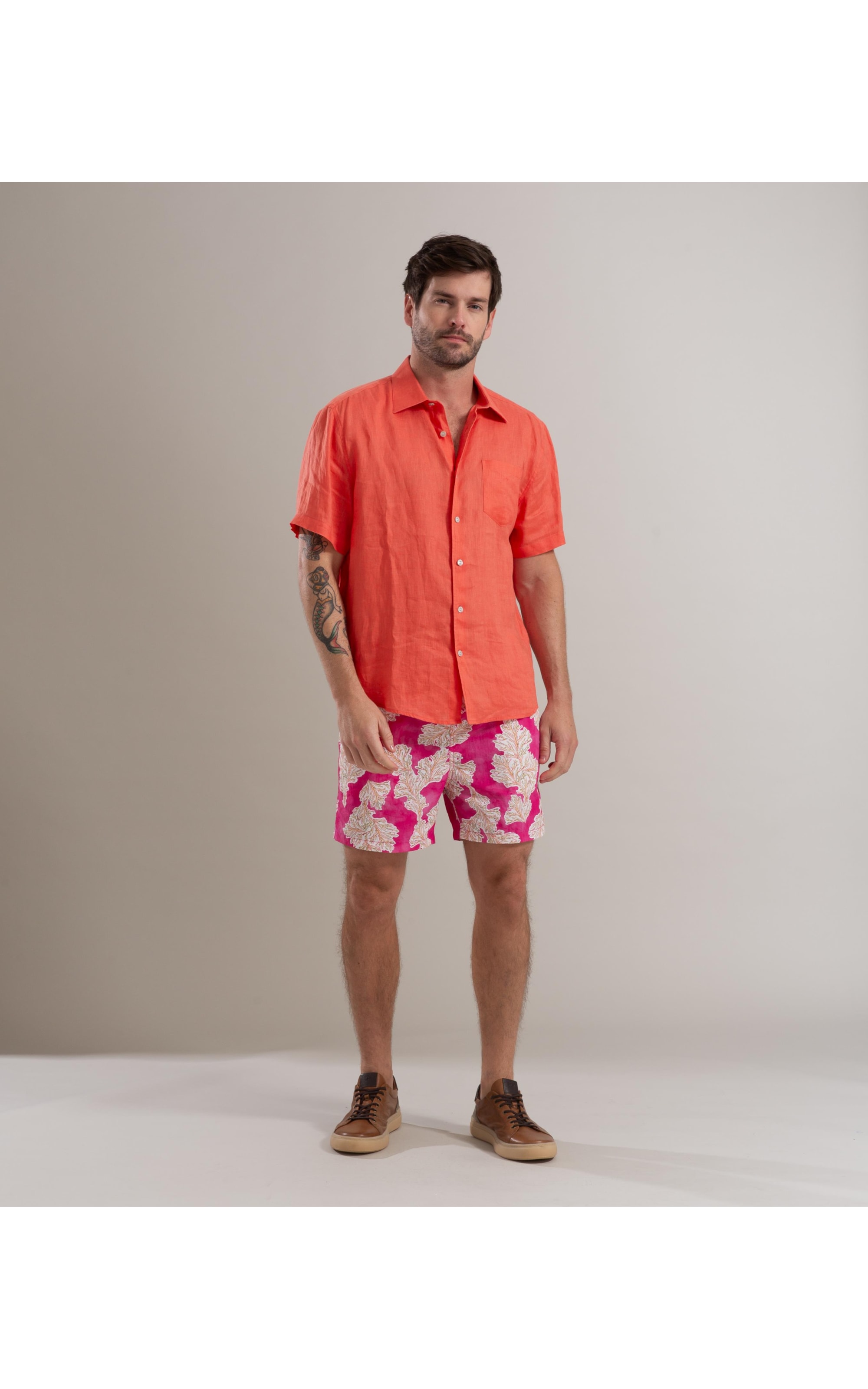 Beach Short Algas Regular  Pink
