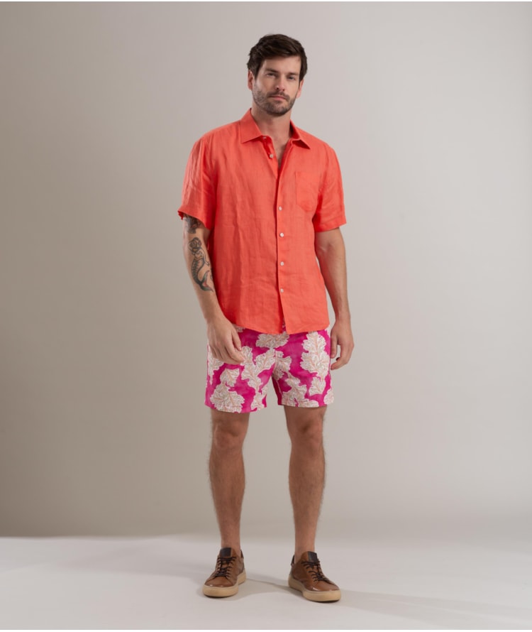 Beach Short Algas Regular  Pink