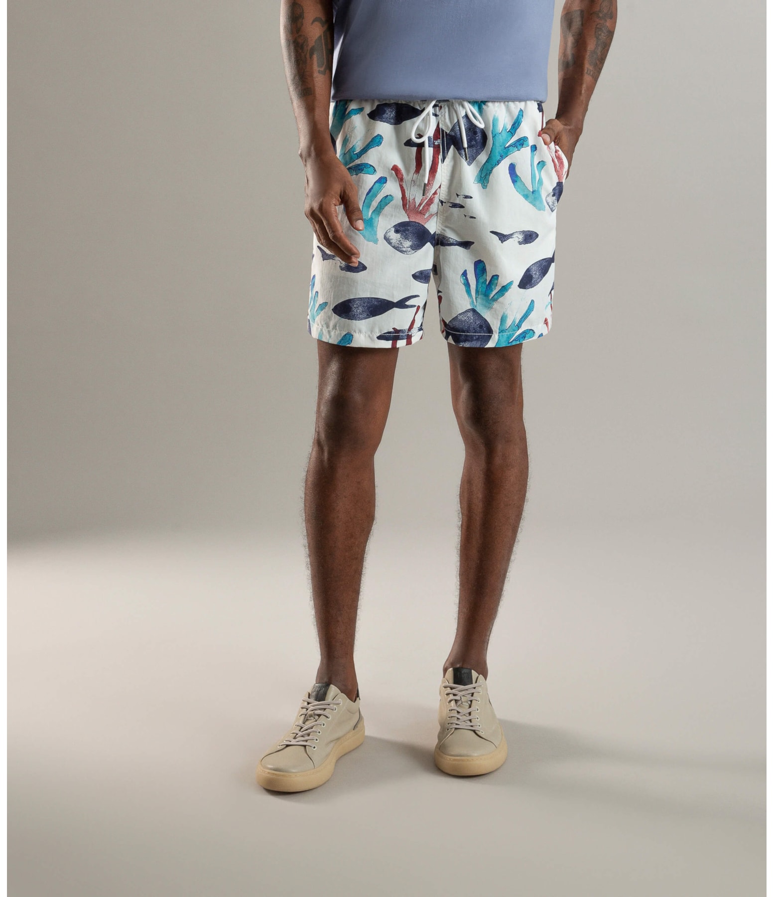 Beach Short Aquafish  Regula Branco