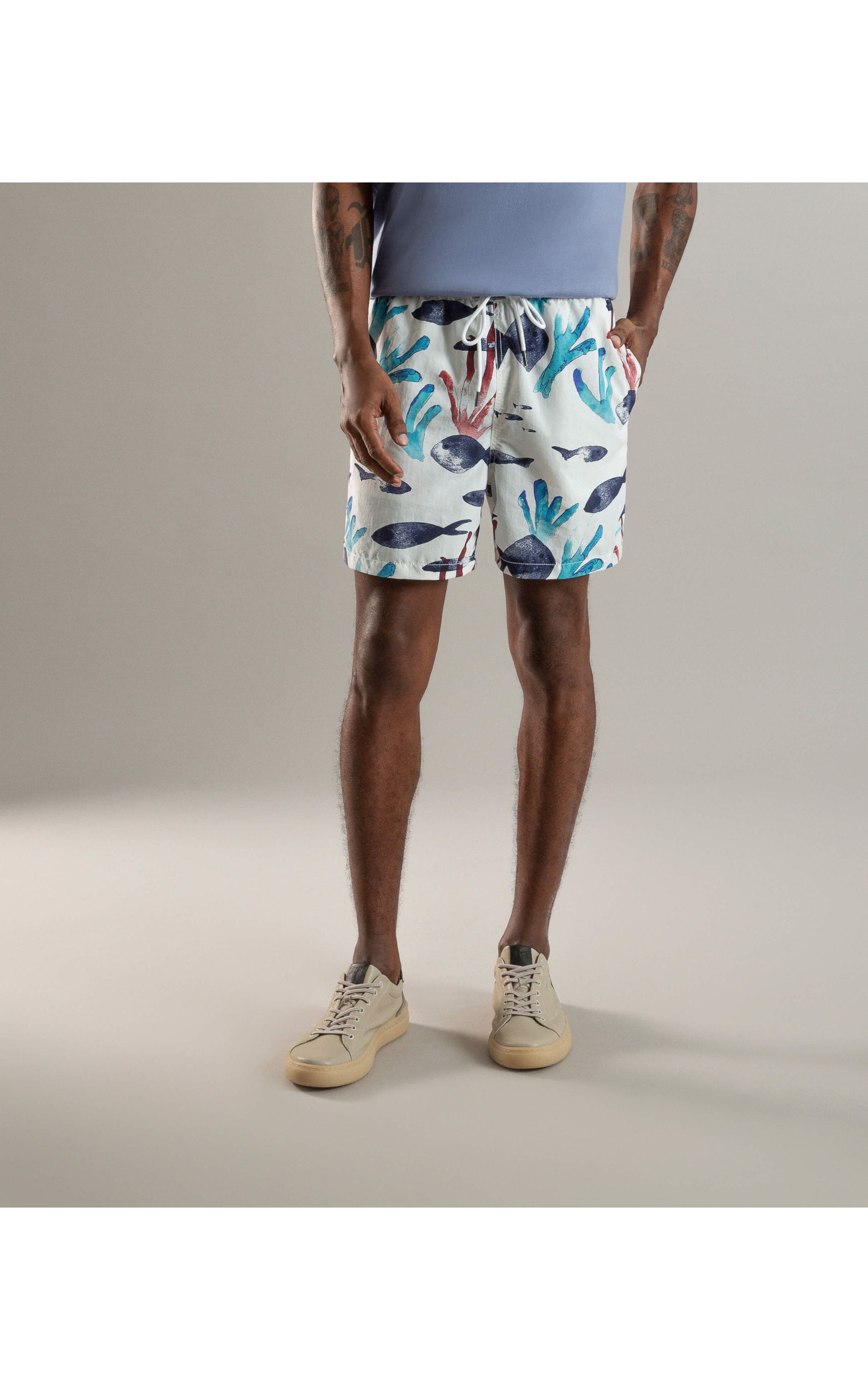 Beach Short Aquafish  Regula Branco