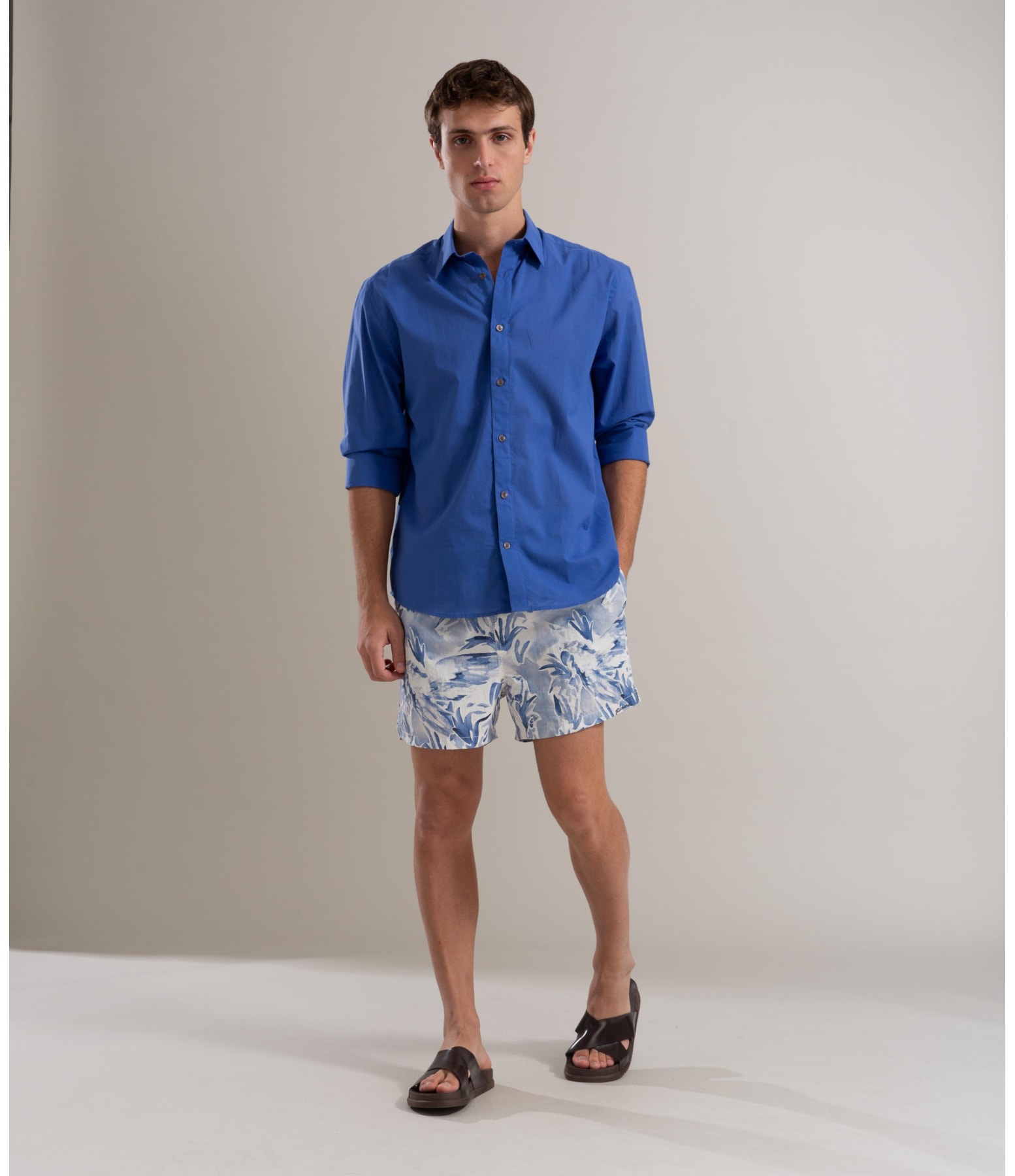 Beach Short Araras Biarritz Azul Bic
