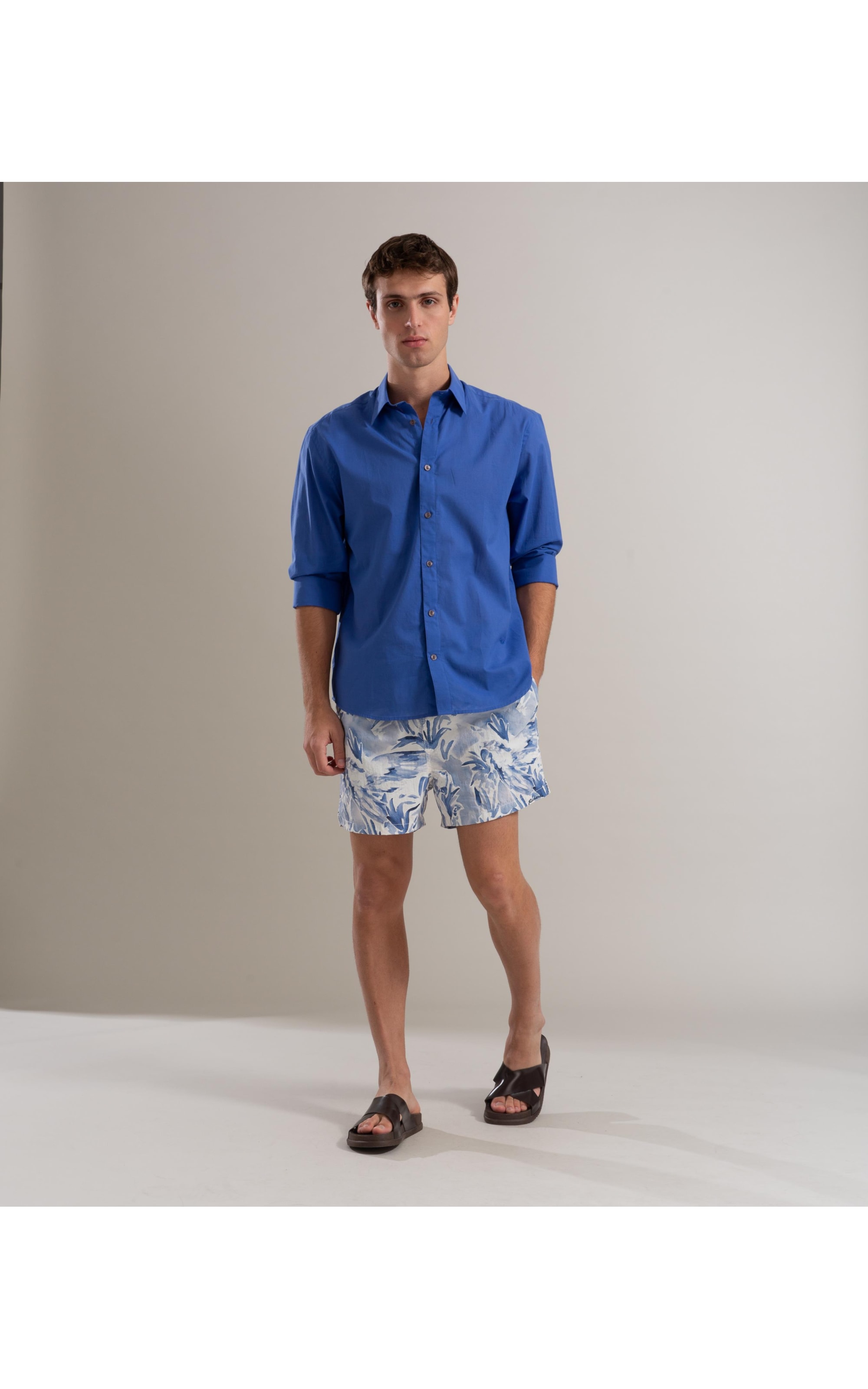 Beach Short Araras Biarritz Azul Bic