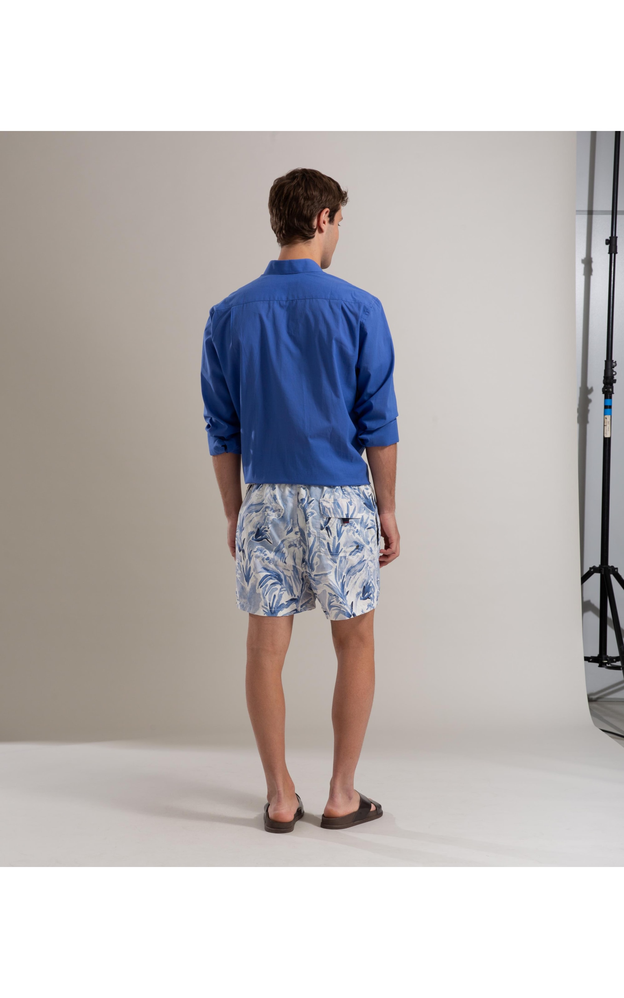 Beach Short Araras Biarritz Azul Bic