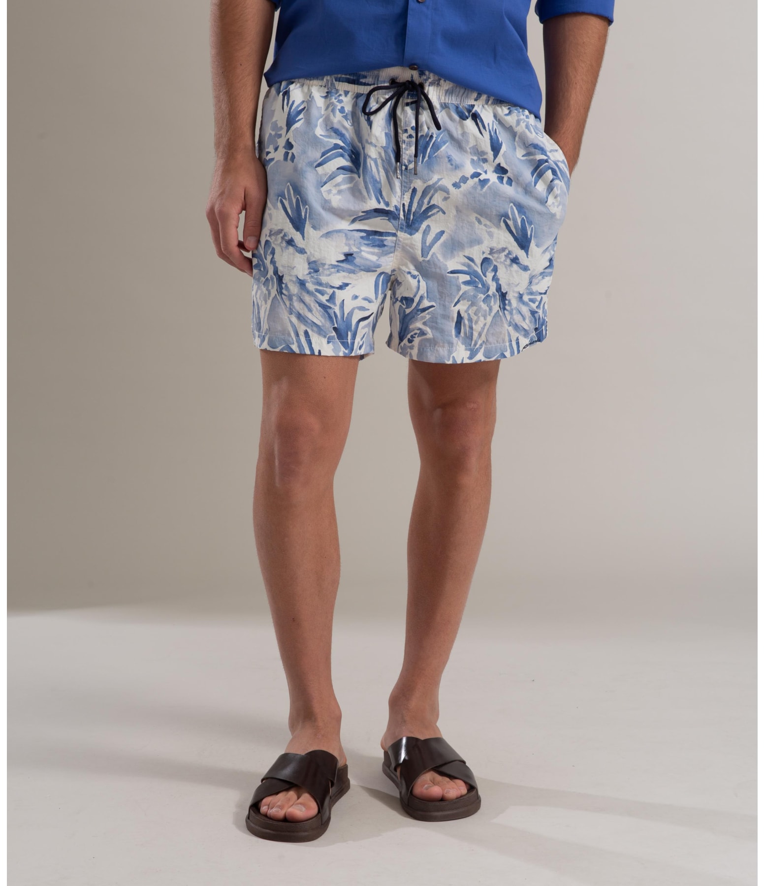 Beach Short Araras Biarritz Azul Bic