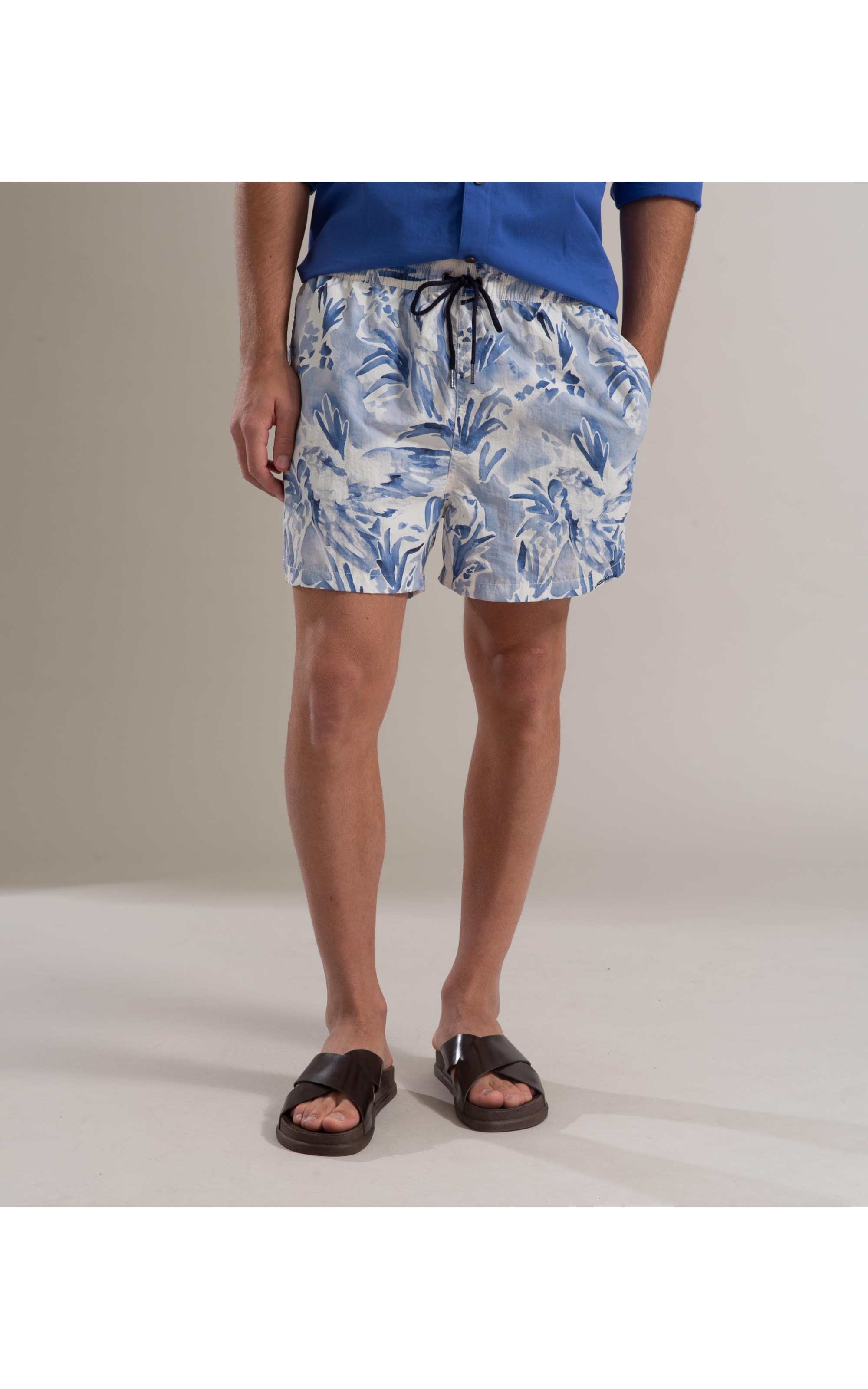 Beach Short Araras Biarritz Azul Bic