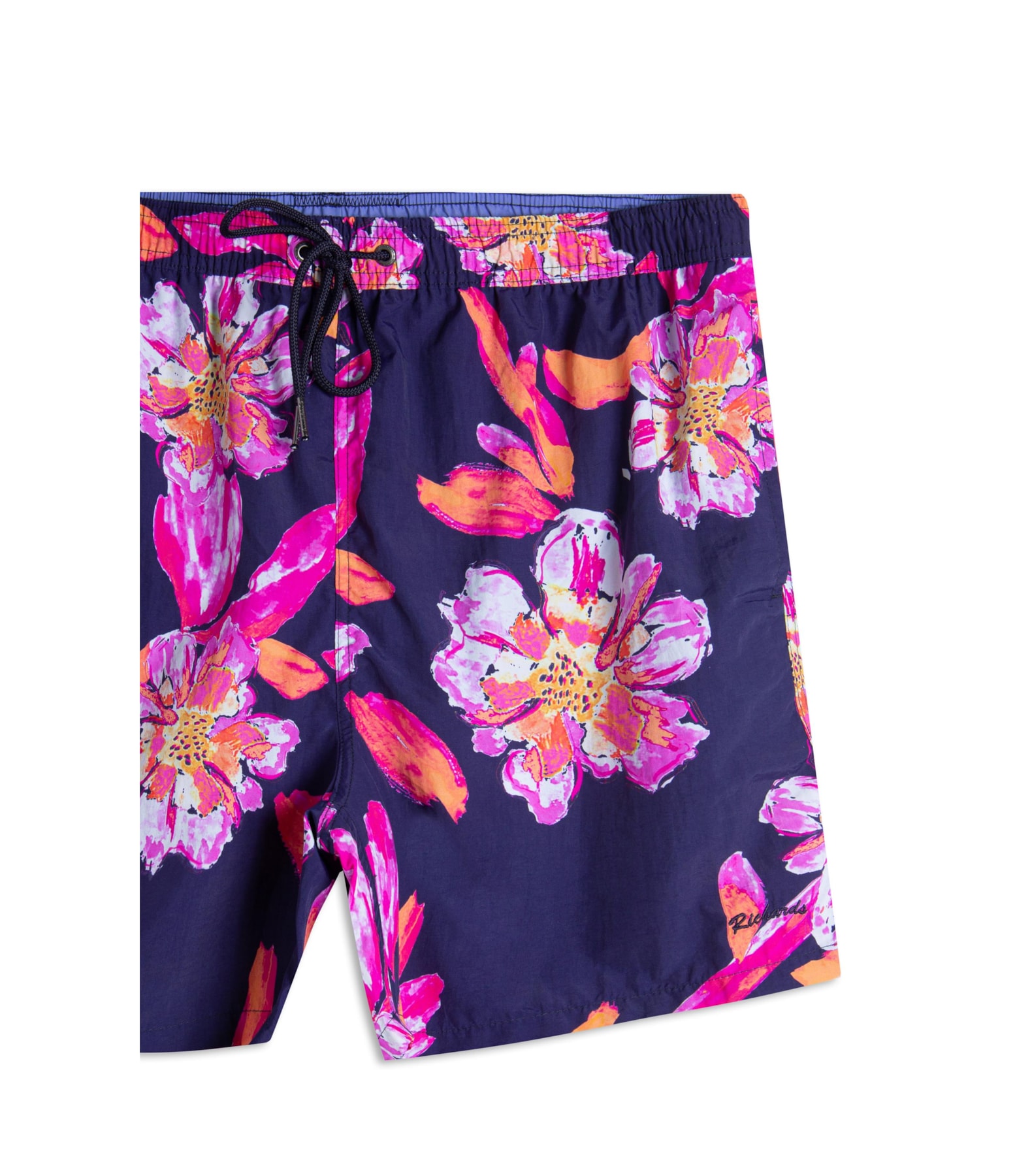 Beach Short Artflower Regular Dark Navy