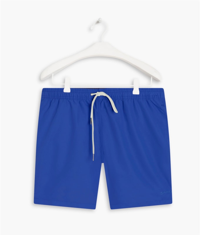 Beach Short Basic Regular Solid Azul Bic
