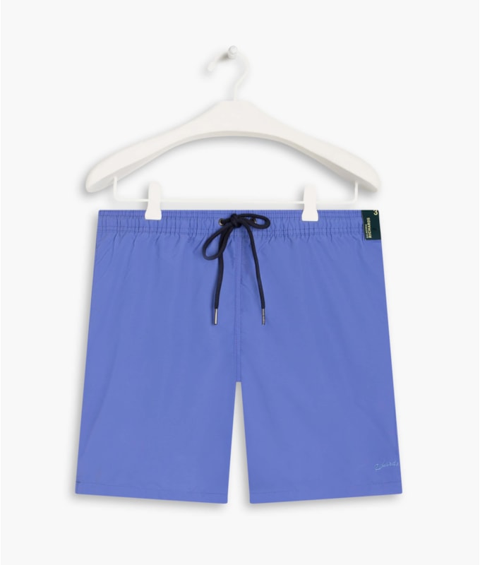 Beach Short Basic Regular Solid Azul Bic