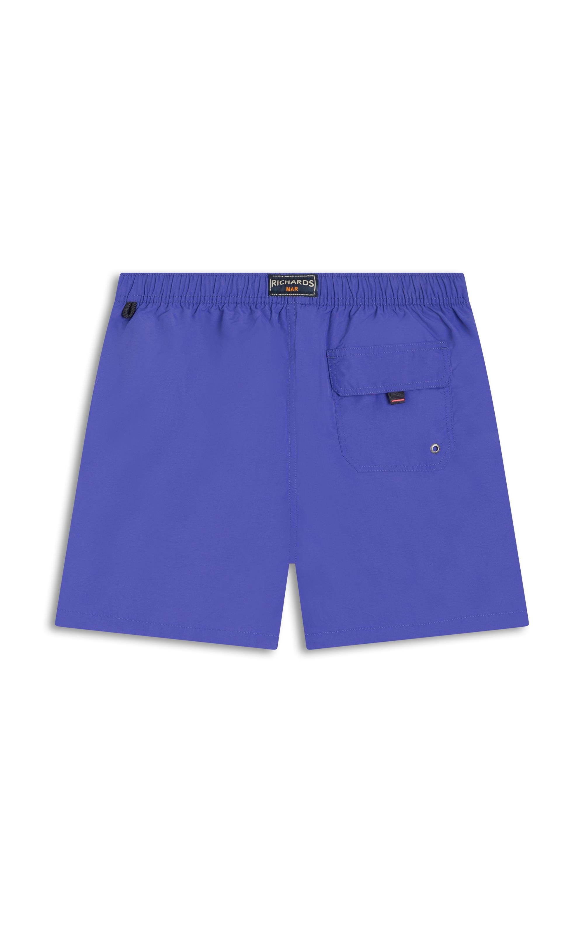 Beach Short Basic Regular Solid Azul Carbono