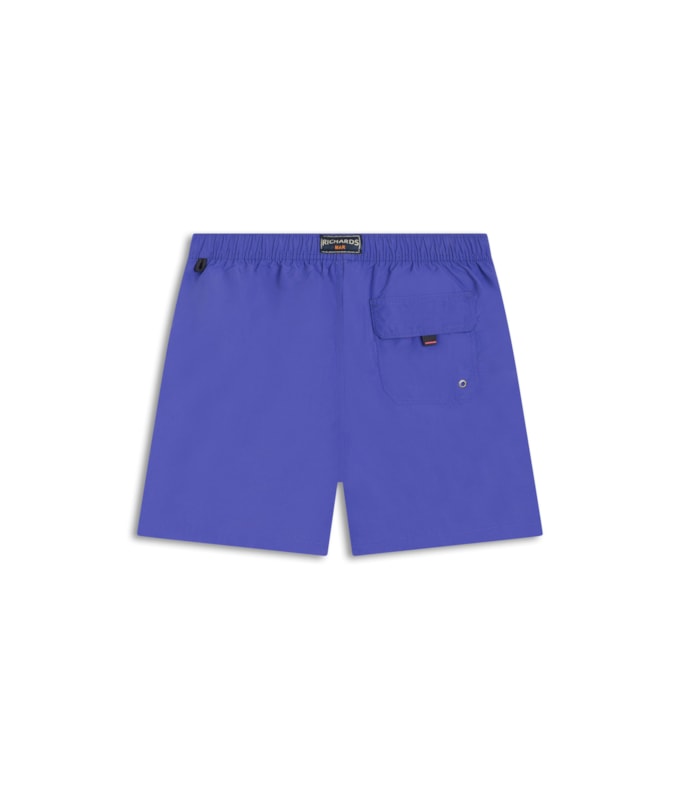 Beach Short Basic Regular Solid Azul Carbono
