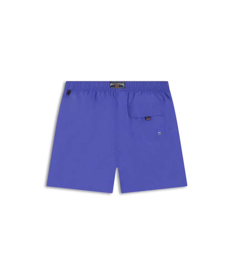 Beach Short Basic Regular Solid Azul Carbono