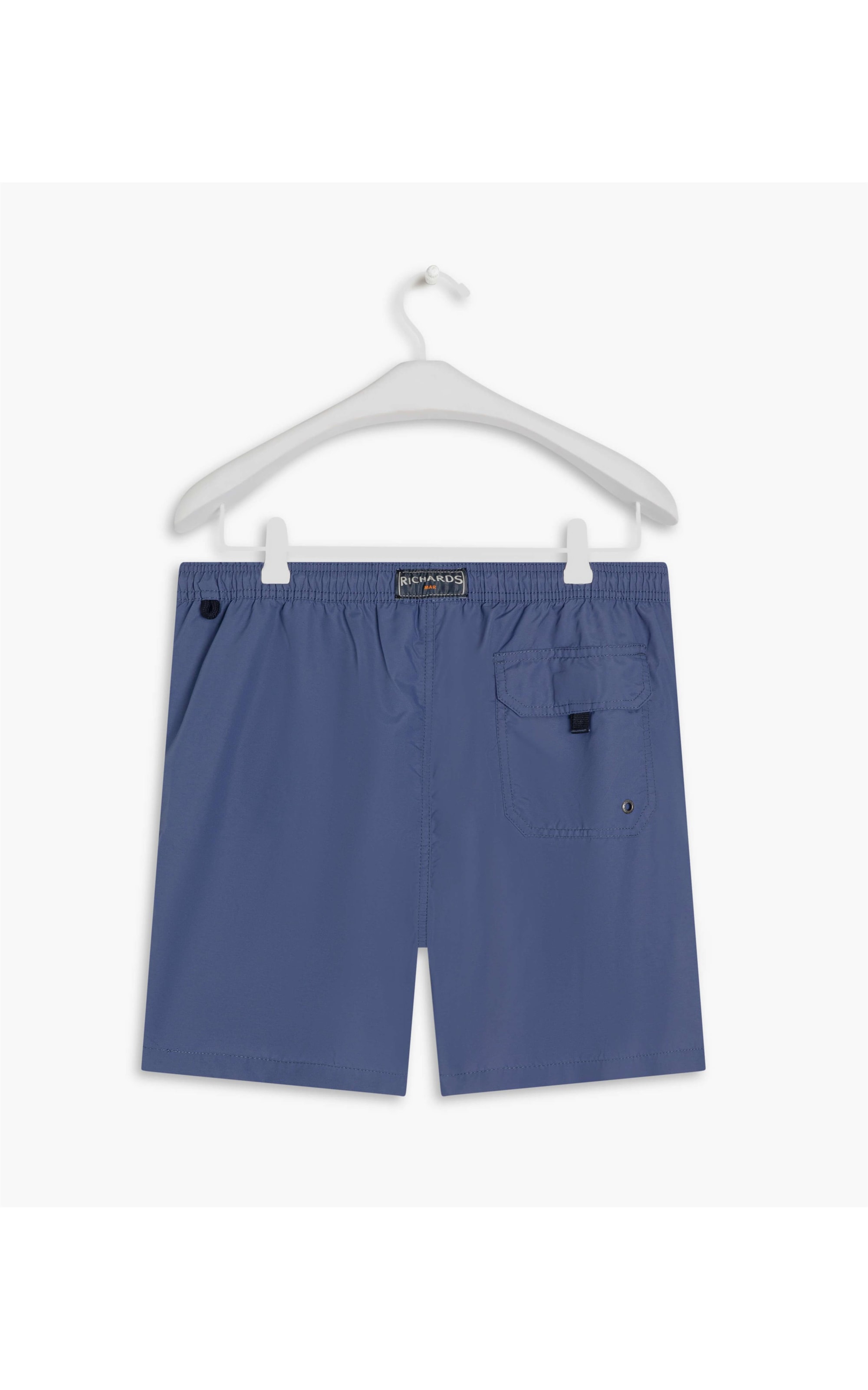 Beach Short Basic Regular Solid Azul Pervante