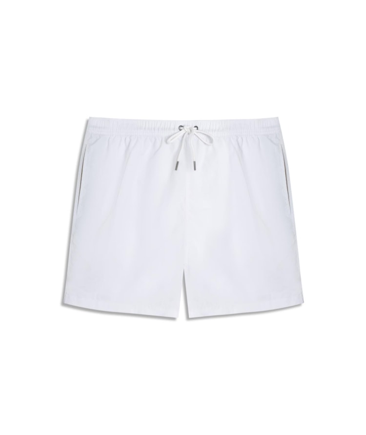 Beach Short Basic Regular Solid Branco