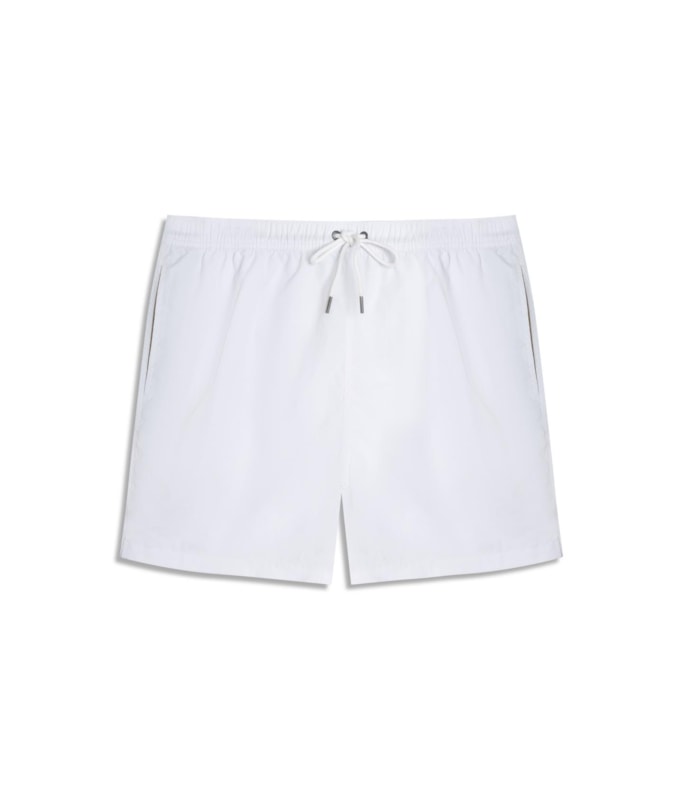 Beach Short Basic Regular Solid Branco