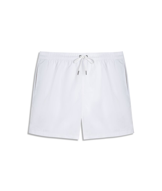 Beach Short Basic Regular Solid Branco