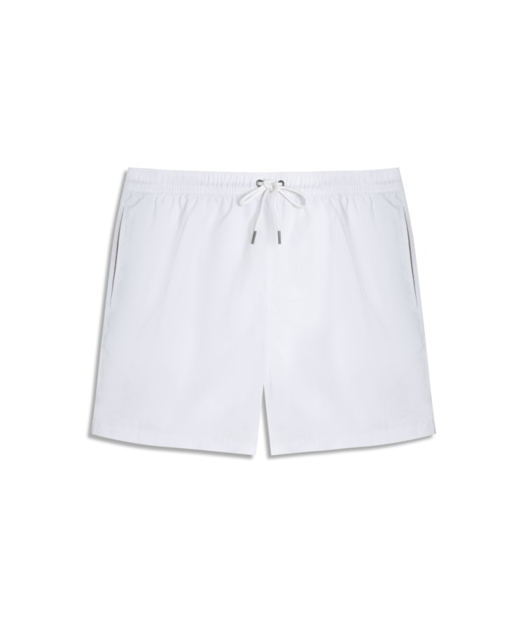Beach Short Basic Regular Solid Branco