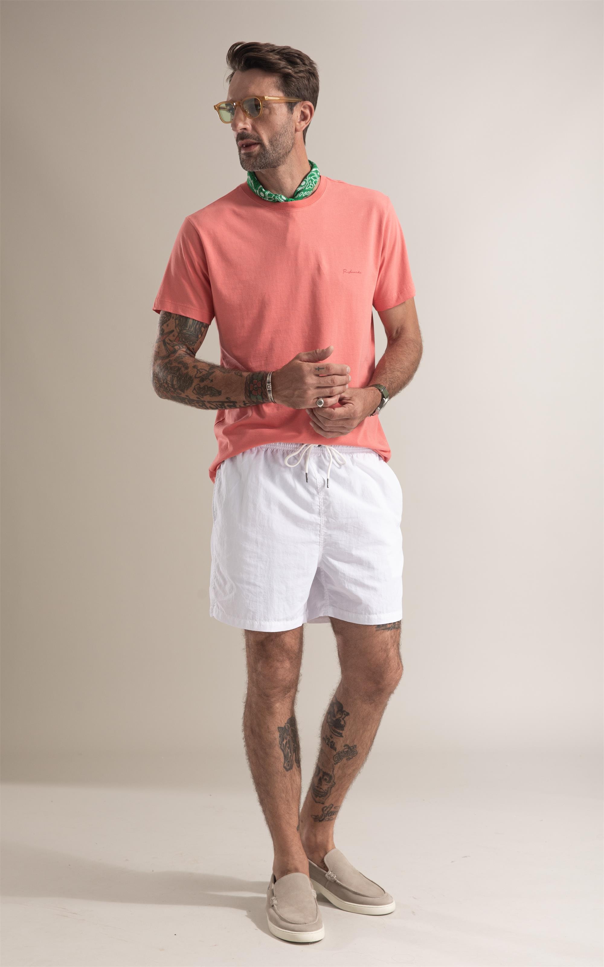 Beach Short Basic Regular Solid Branco i