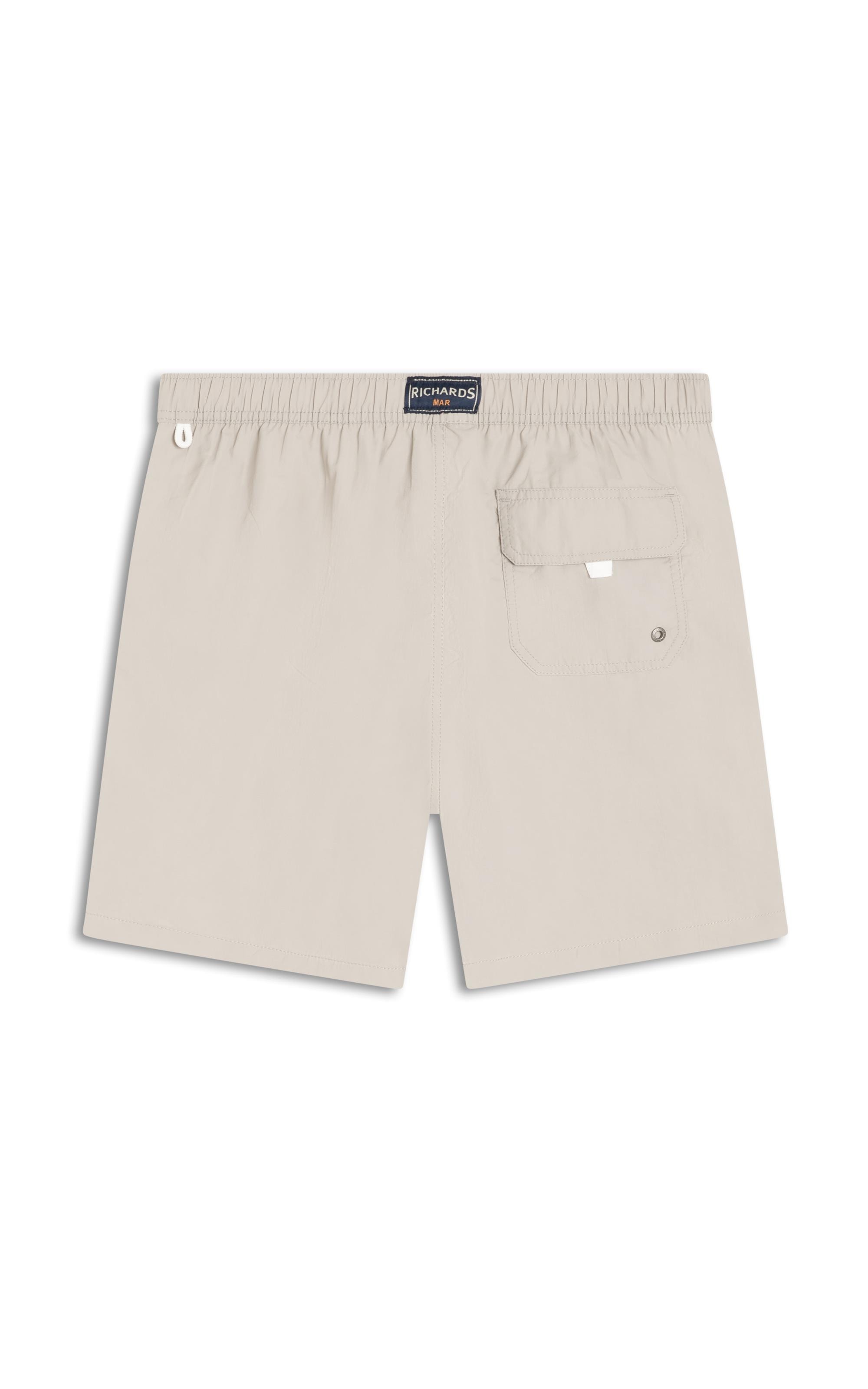 Beach Short Basic Regular Solid Cinza Claro