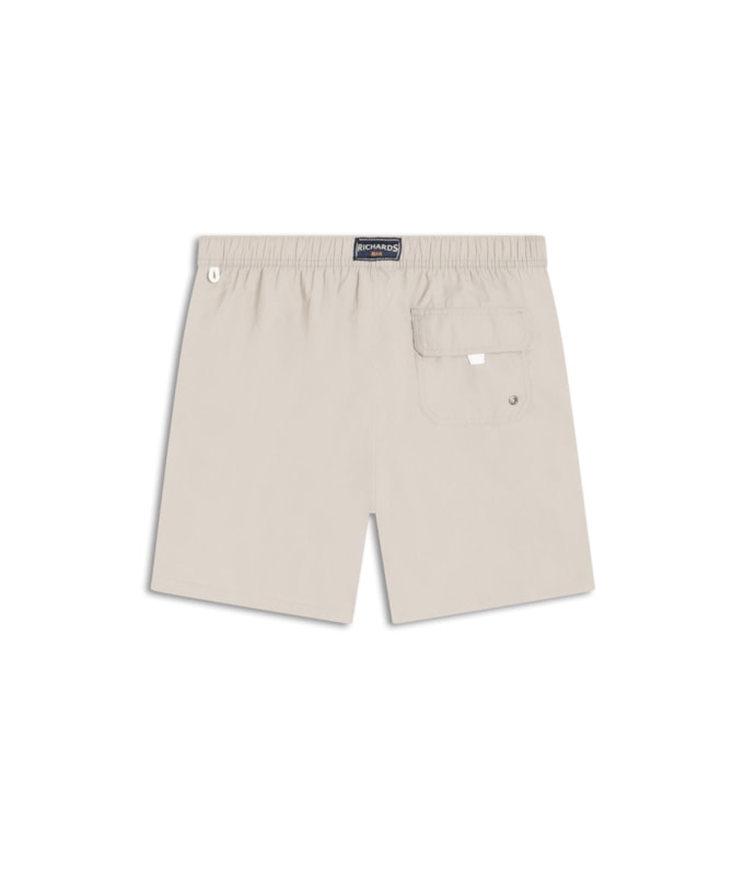 Beach Short Basic Regular Solid Cinza Claro
