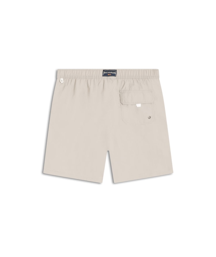 Beach Short Basic Regular Solid Cinza Claro