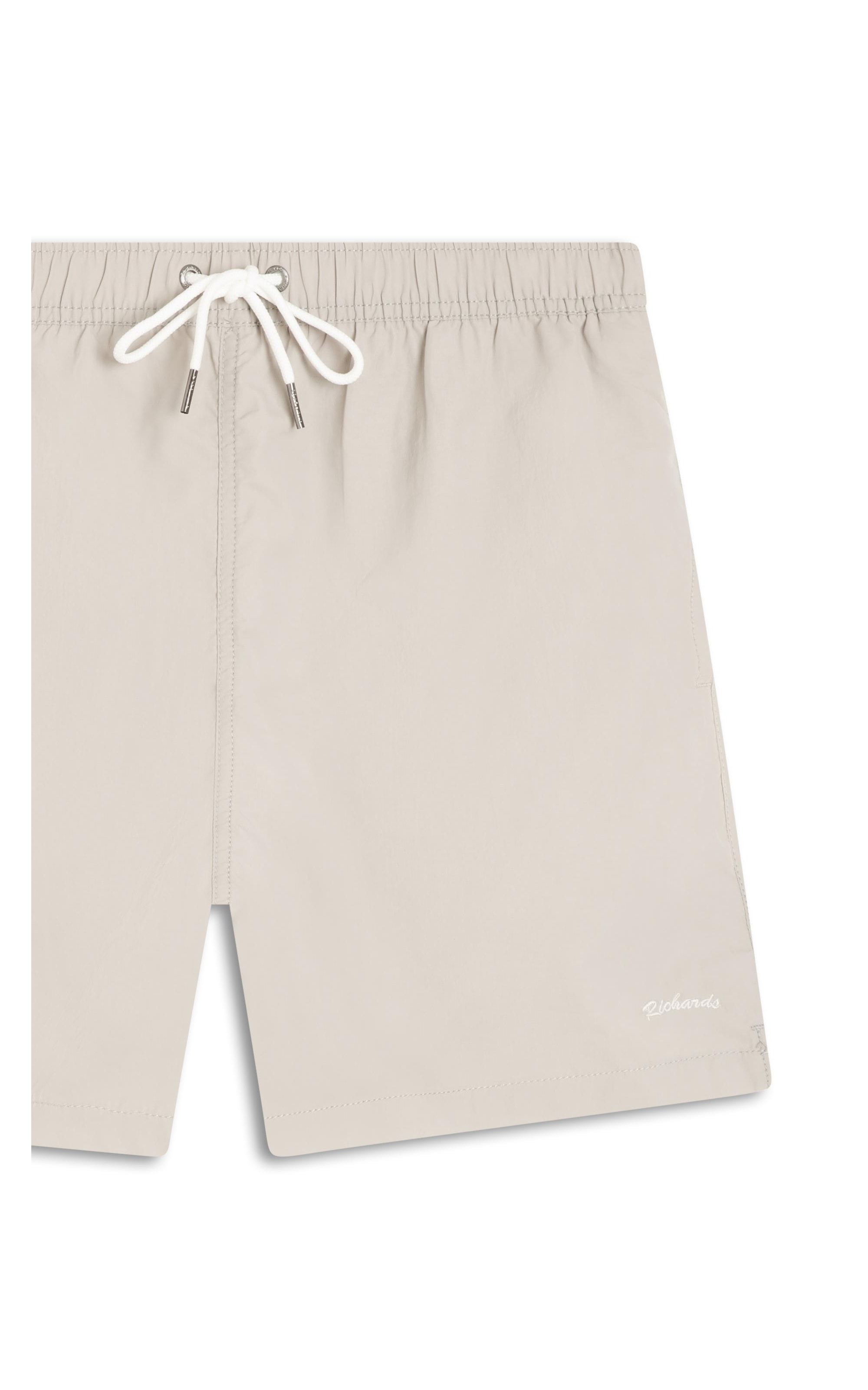 Beach Short Basic Regular Solid Cinza Claro
