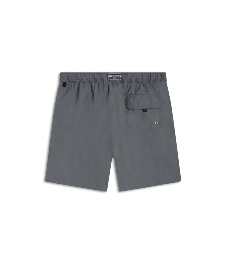 Beach Short Basic Regular Solid Cinza Claro