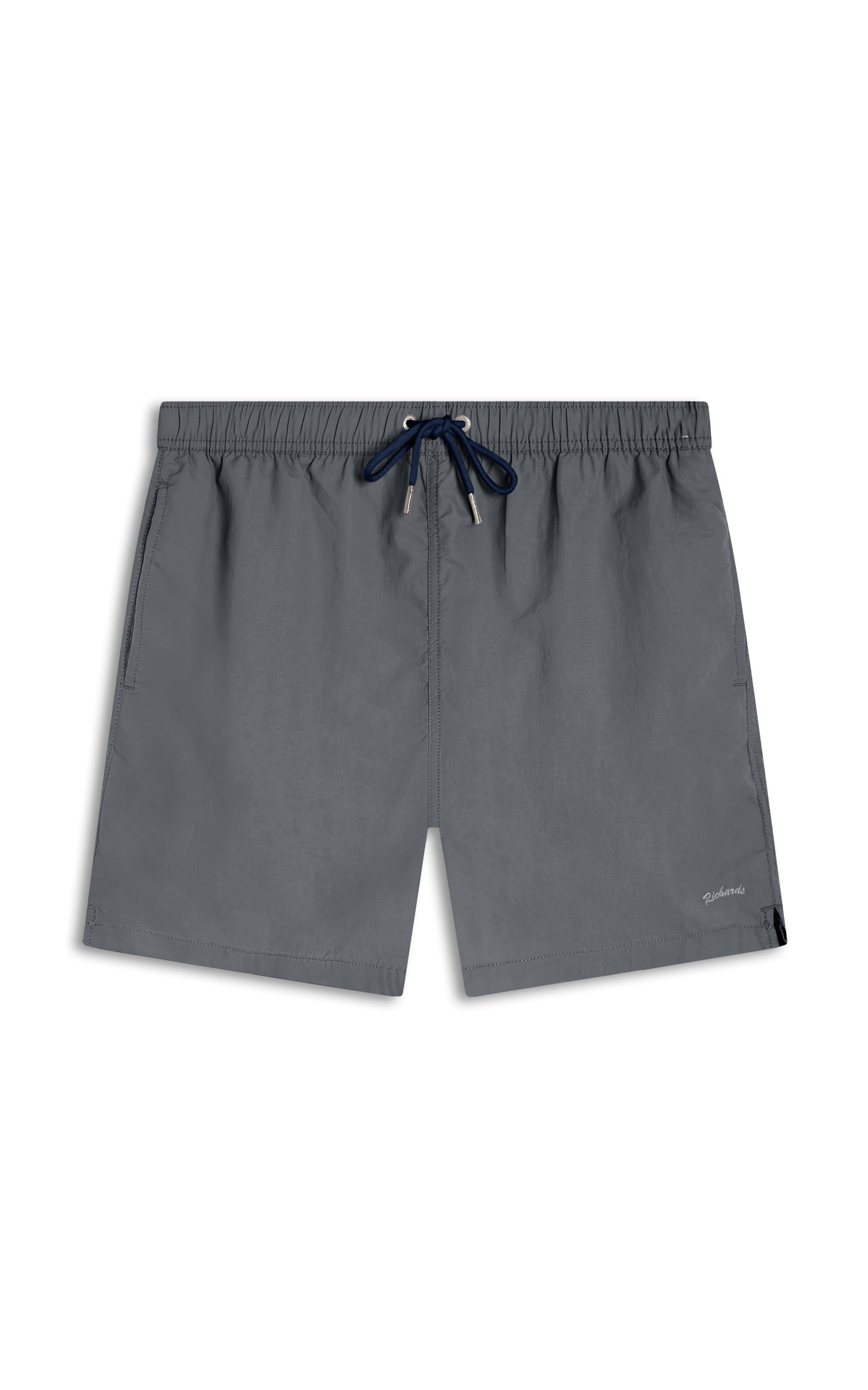 Beach Short Basic Regular Solid Cinza Claro