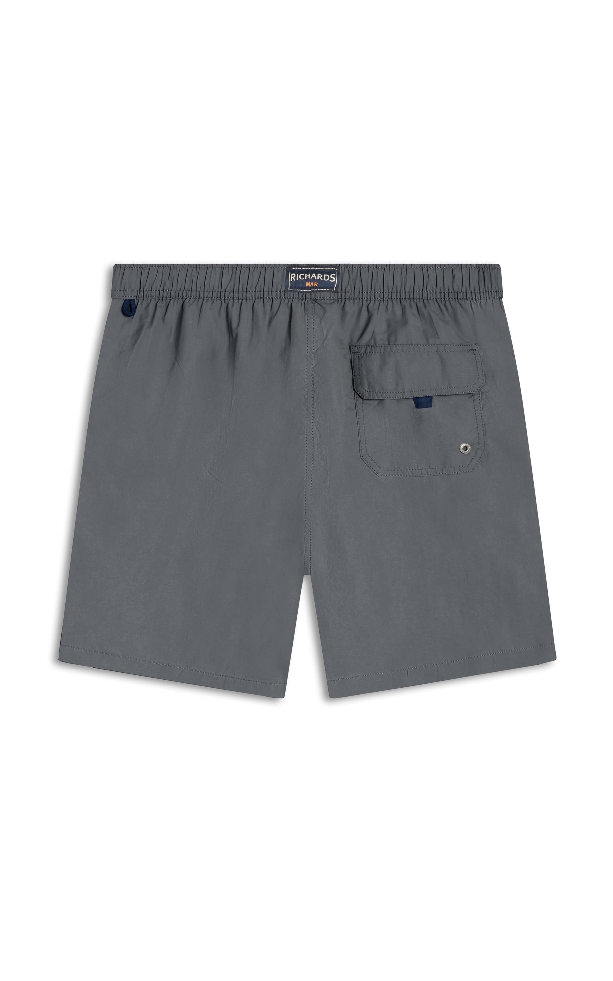 Beach Short Basic Regular Solid Cinza Claro