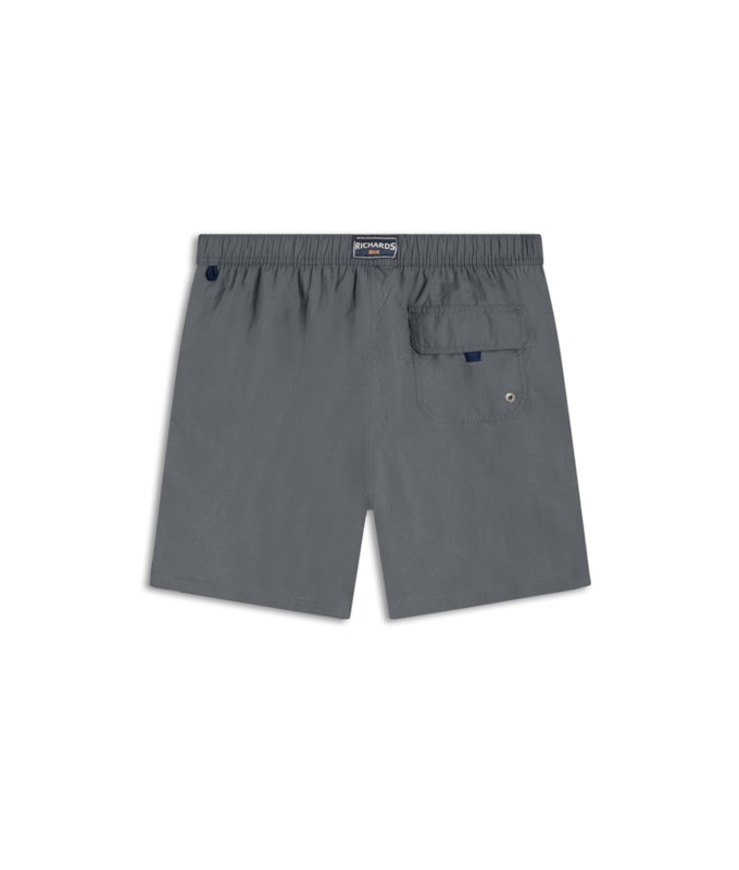 Beach Short Basic Regular Solid Cinza Claro