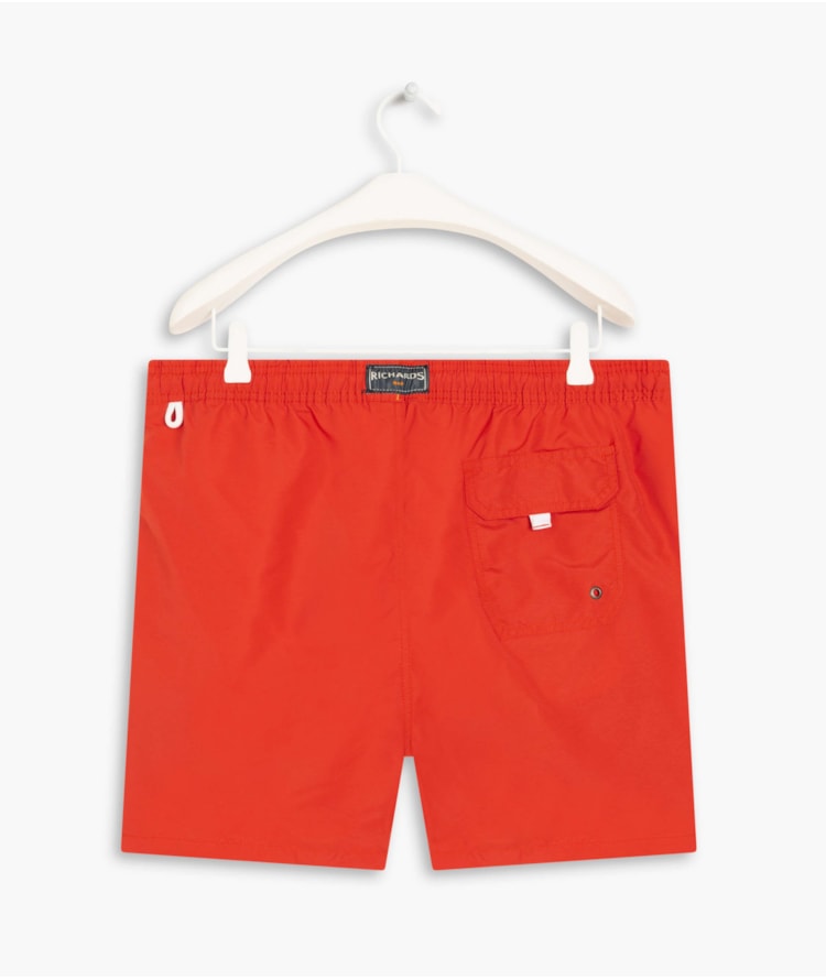 Beach Short Basic Regular Solid Coral
