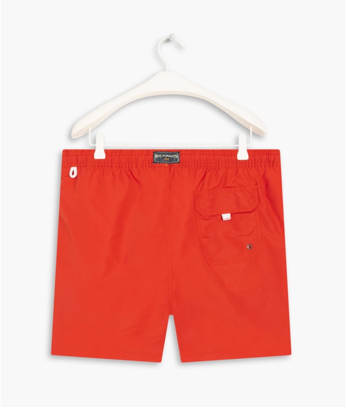 Beach Short Basic Regular Solid Coral