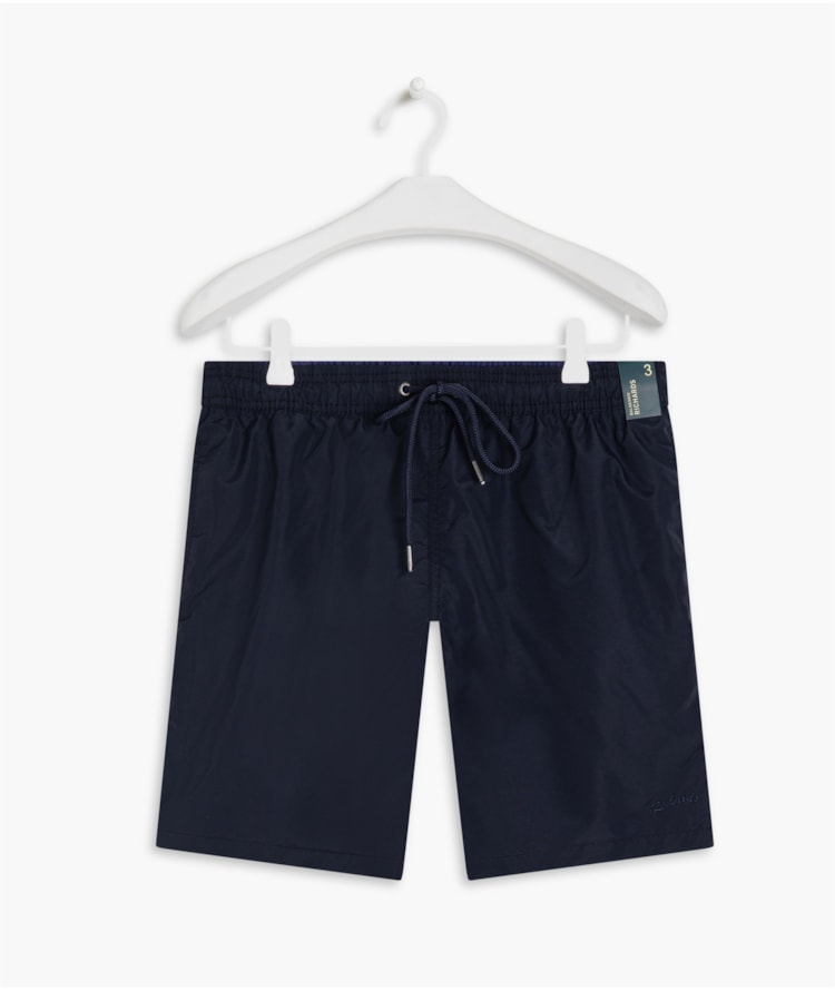 Beach Short Basic Regular Solid Dark Navy