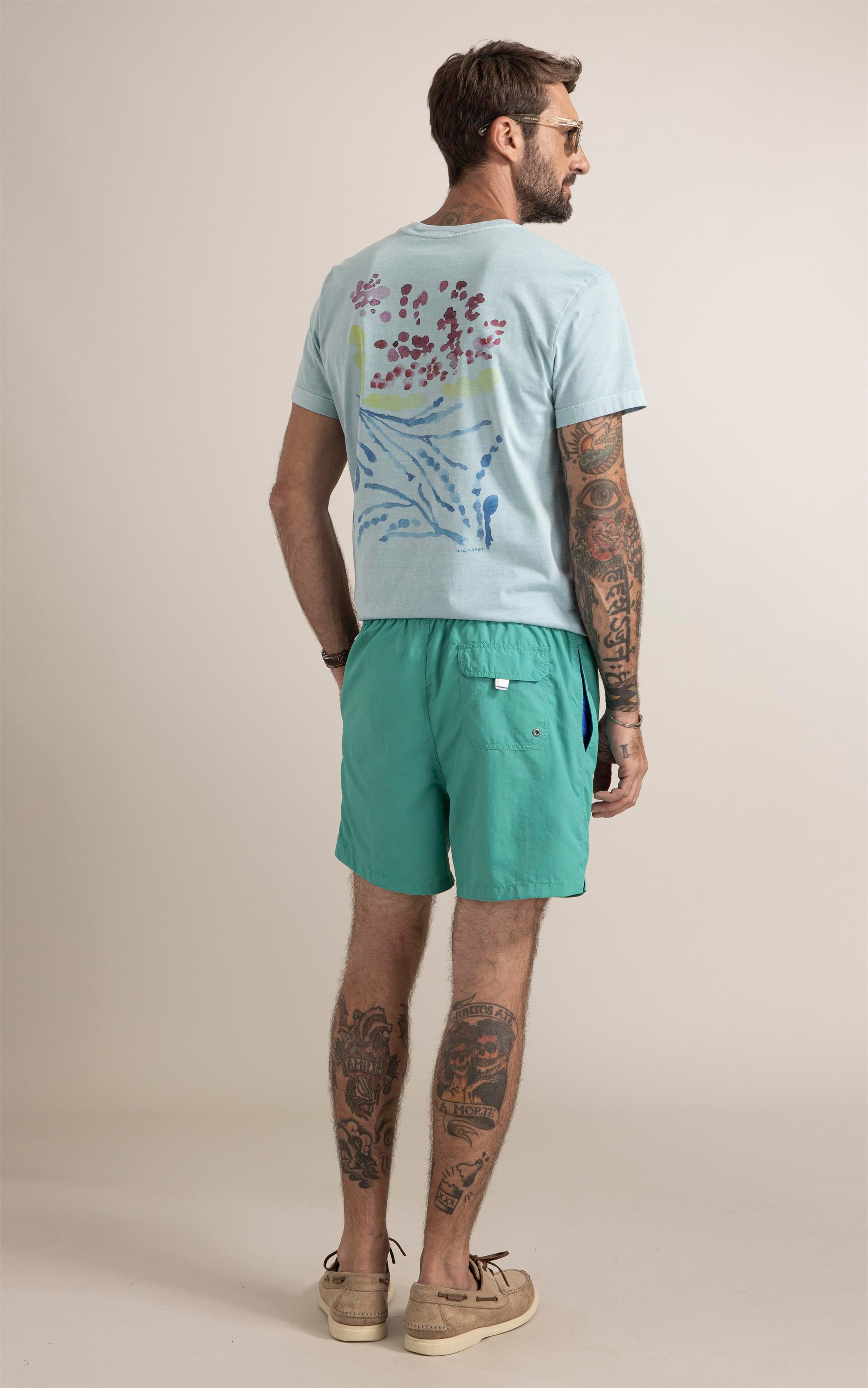 Beach Short Basic Regular Solid Esmeralda