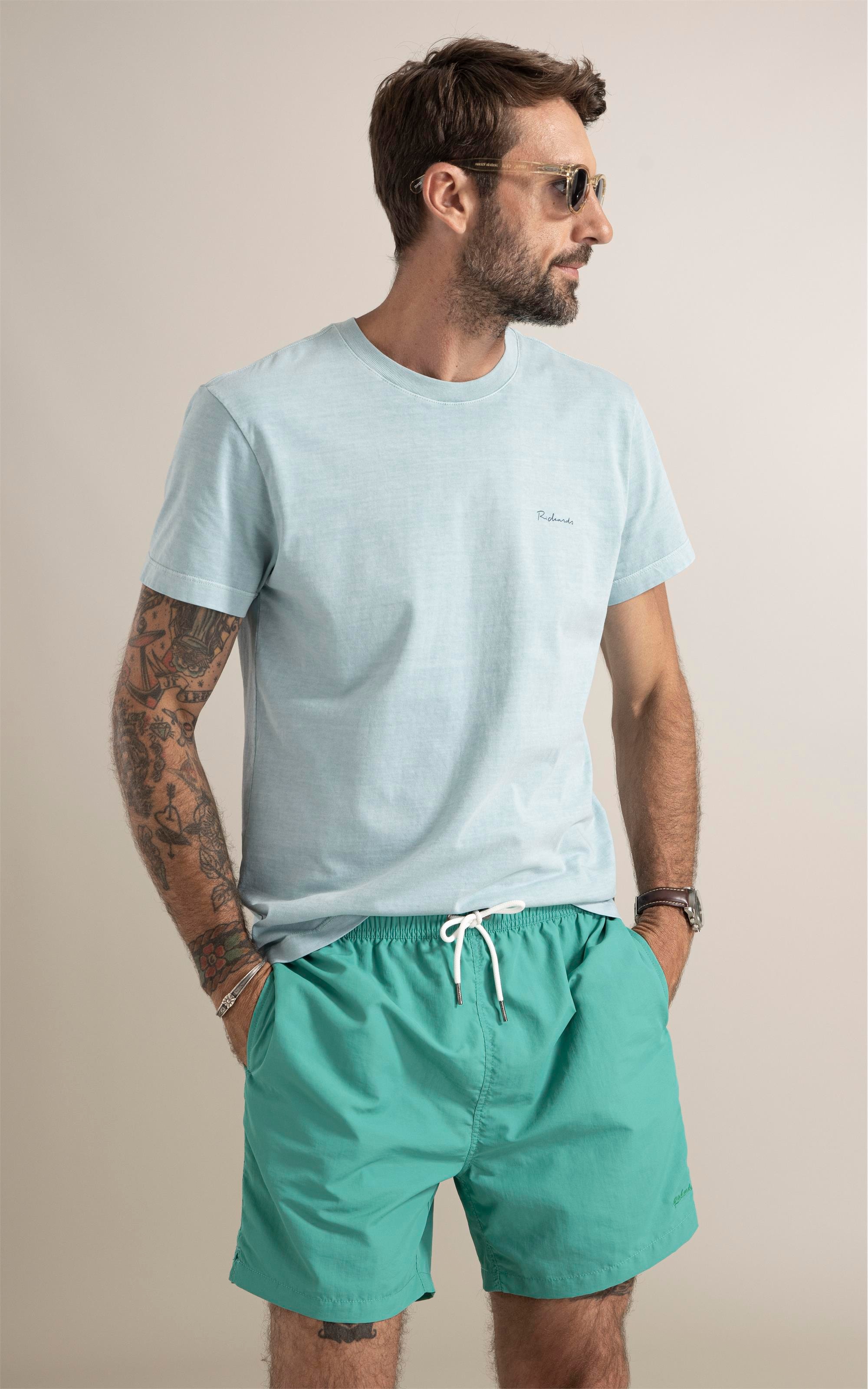 Beach Short Basic Regular Solid Esmeralda