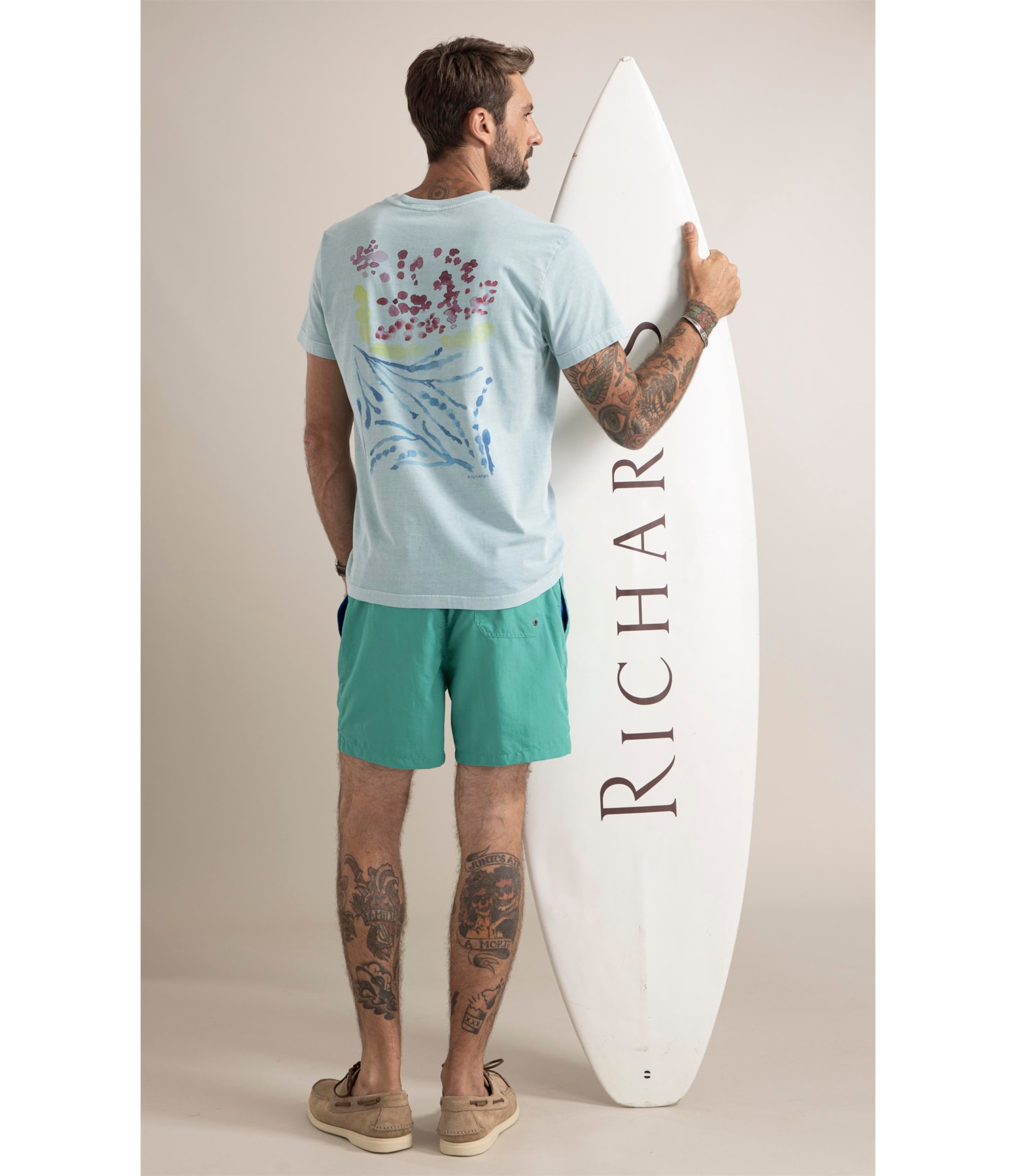 Beach Short Basic Regular Solid Esmeralda