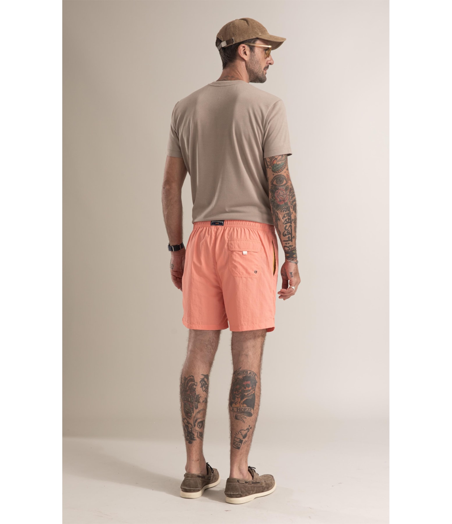 Beach Short Basic Regular Solid Goiaba
