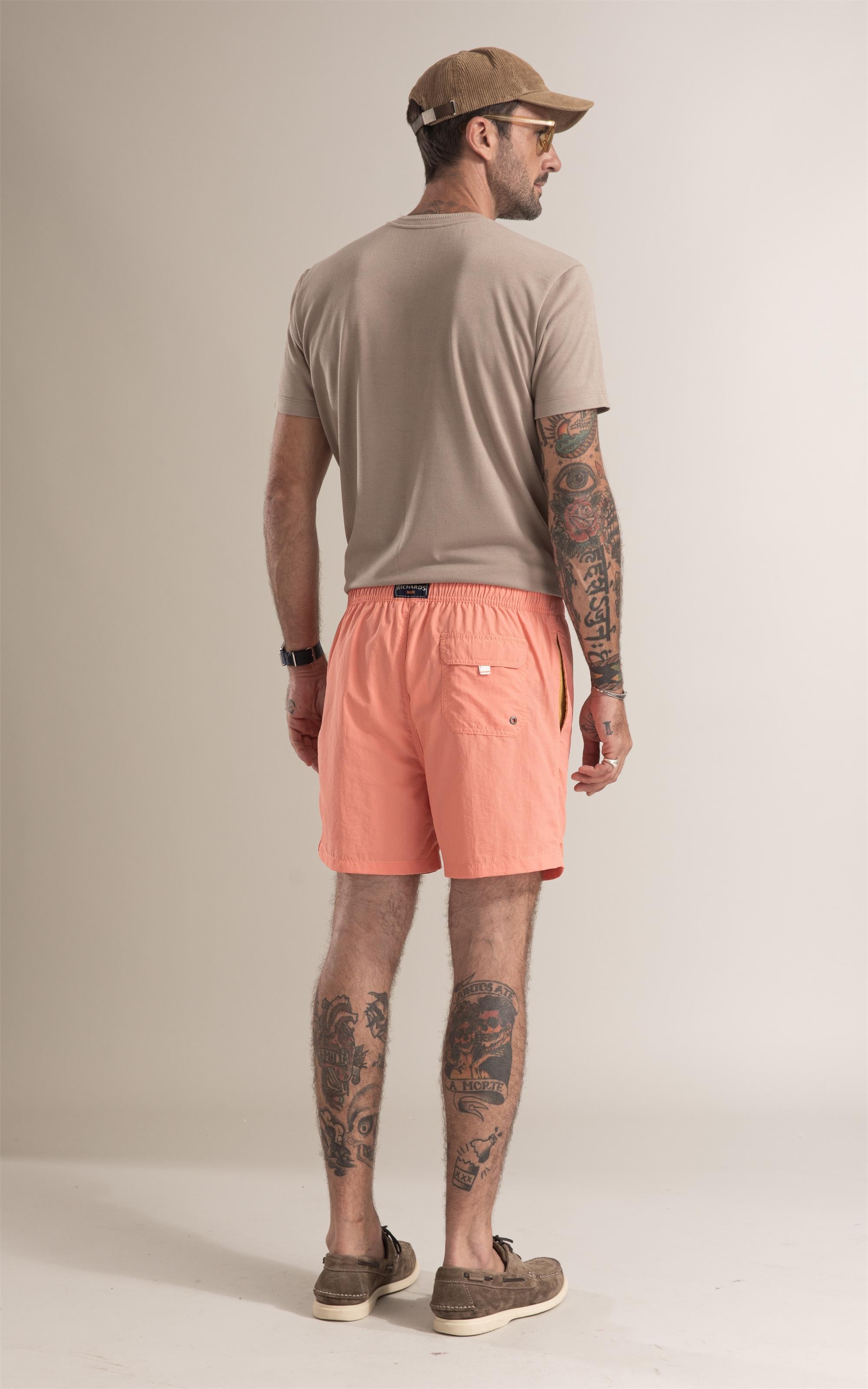 Beach Short Basic Regular Solid Goiaba
