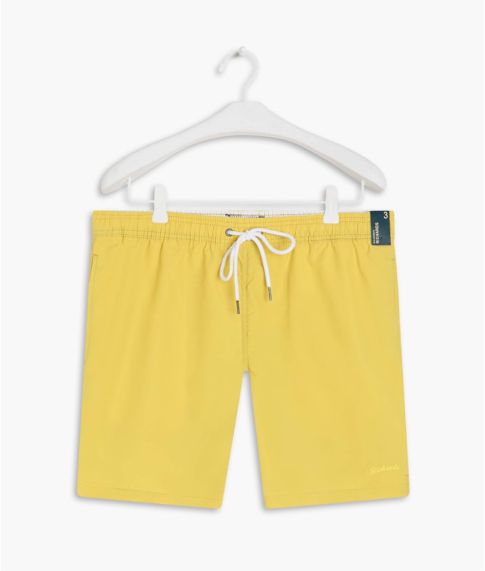 Beach Short Basic Regular Solid Lemon