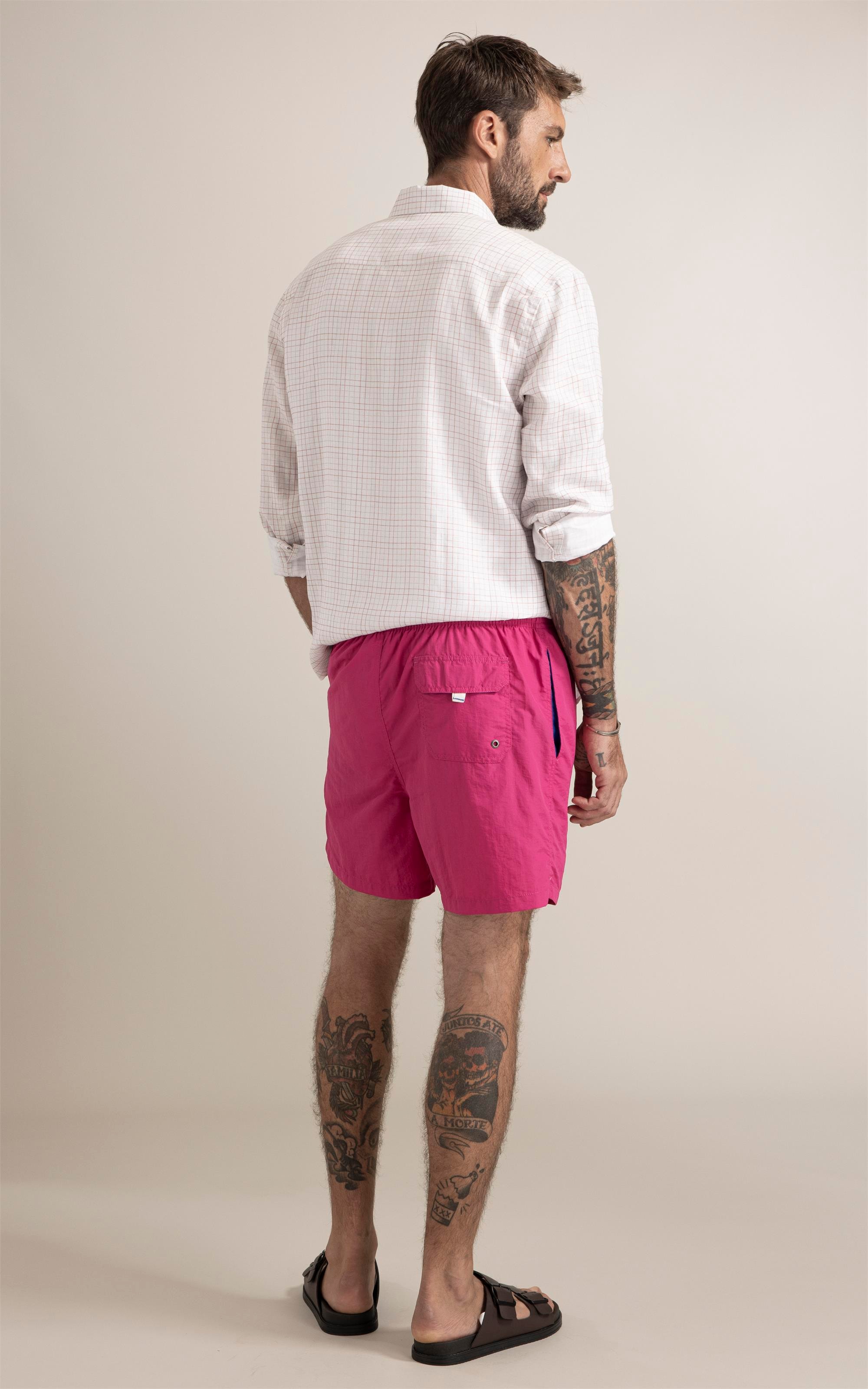 Beach Short Basic Regular Solid Pink